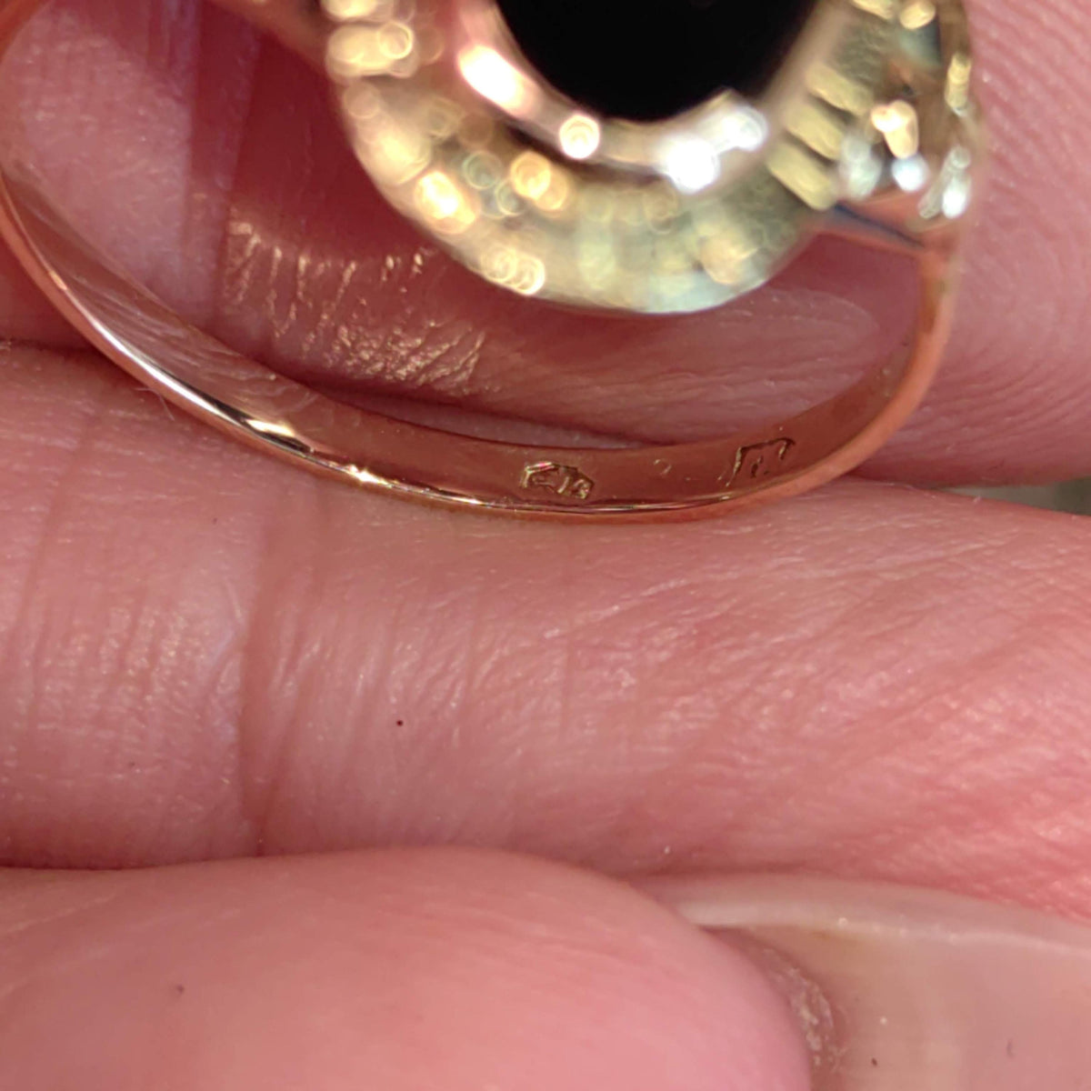 Art Deco 1920s Onyx Diamond Ring 14k Solid Yellow Gold Old European Cut Antique Black Onyx Statement Vintage Ring Gift for Her Estate Jewels