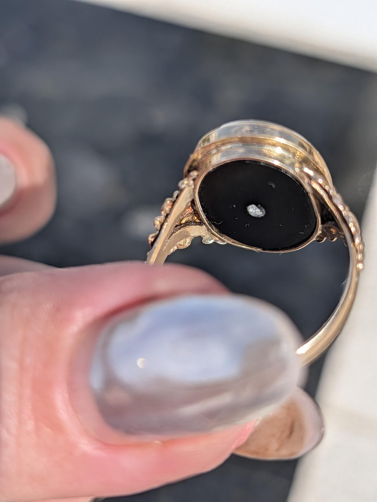 1920s Art Deco Natural Emerald Black Onyx 14k Gold Judaica Star of David Ring, Antique Geometric Statement Ring, Gift for Her