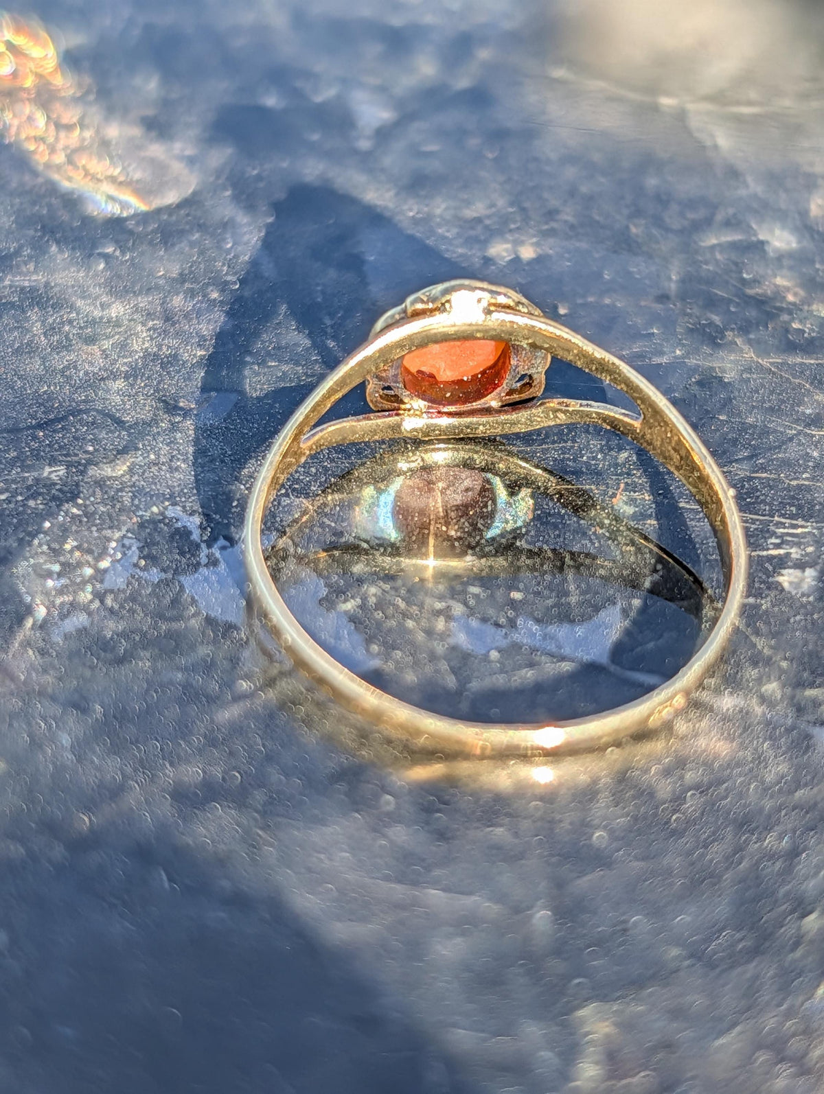 1920s Art Deco 14k Gold Mediterranean Red Coral Ring, Antique Vintage Round Coral Ring, Size 5 3/4 US, 51 EU, Free Resizing