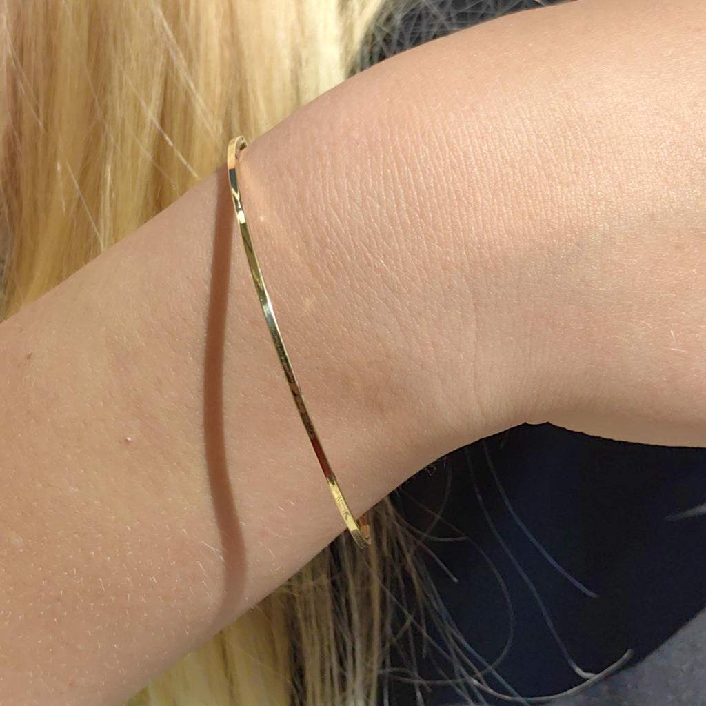 14k Solid Yellow Gold  63mm Diameter Large Hoop Statement Earrings Elegant Bracelet Bangle, Gypsy Earrings Vintage 1980s  Gift for Her