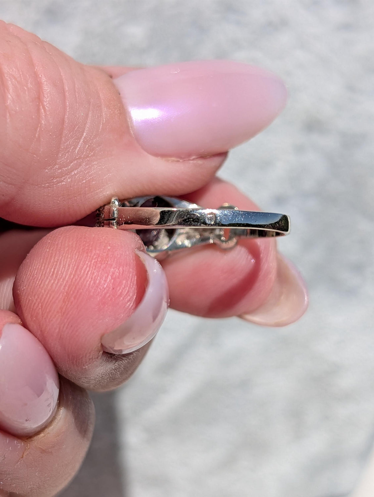 1910s Edwardian Natural Sapphire Diamond Ring 14k White Gold Cornflower Genuine Blue Sapphire Engagement Art Deco, Size 7.5 US.