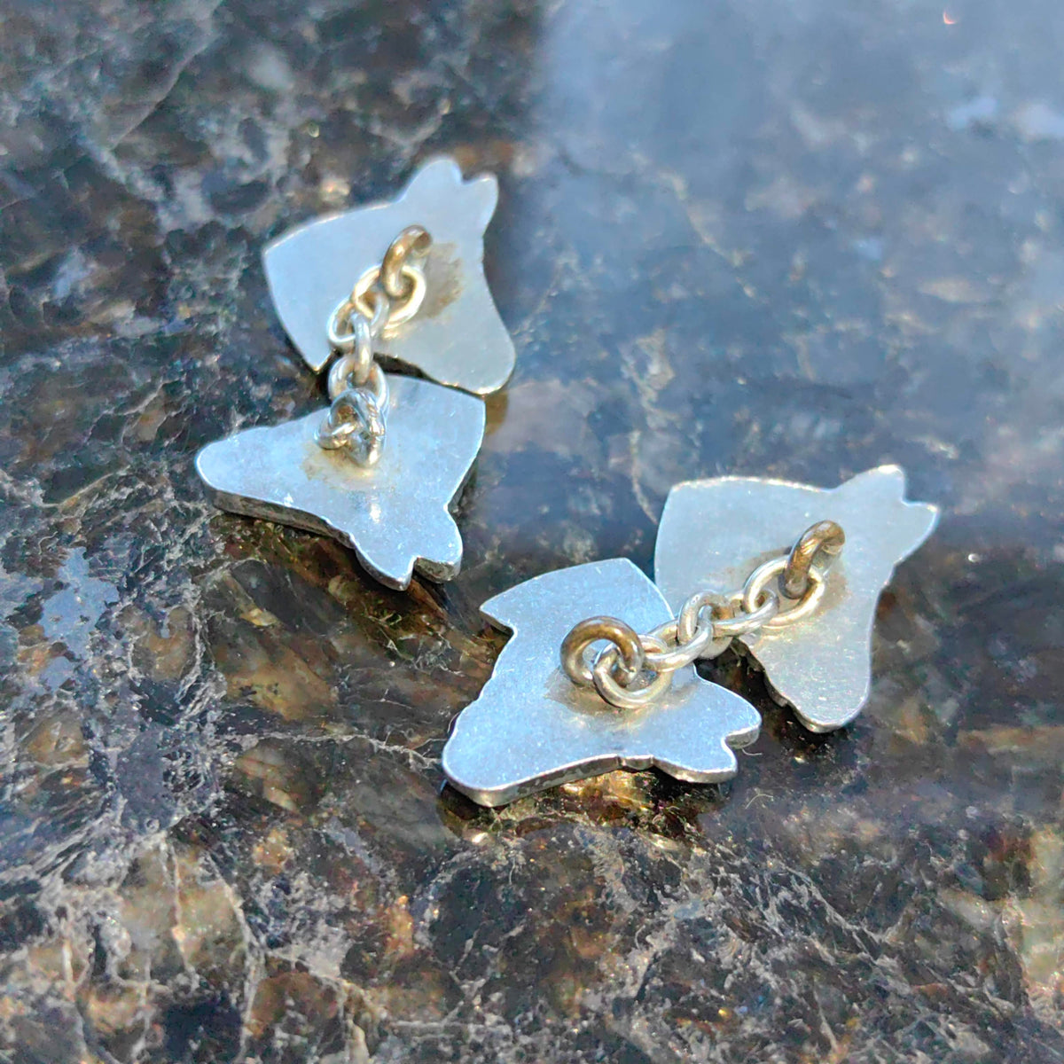 Vintage Antique 1900s Silver Plated Metal Horse Equestrian Horse Riding Cufflinks Mans Accessories Elegant  Gift Present  for Him