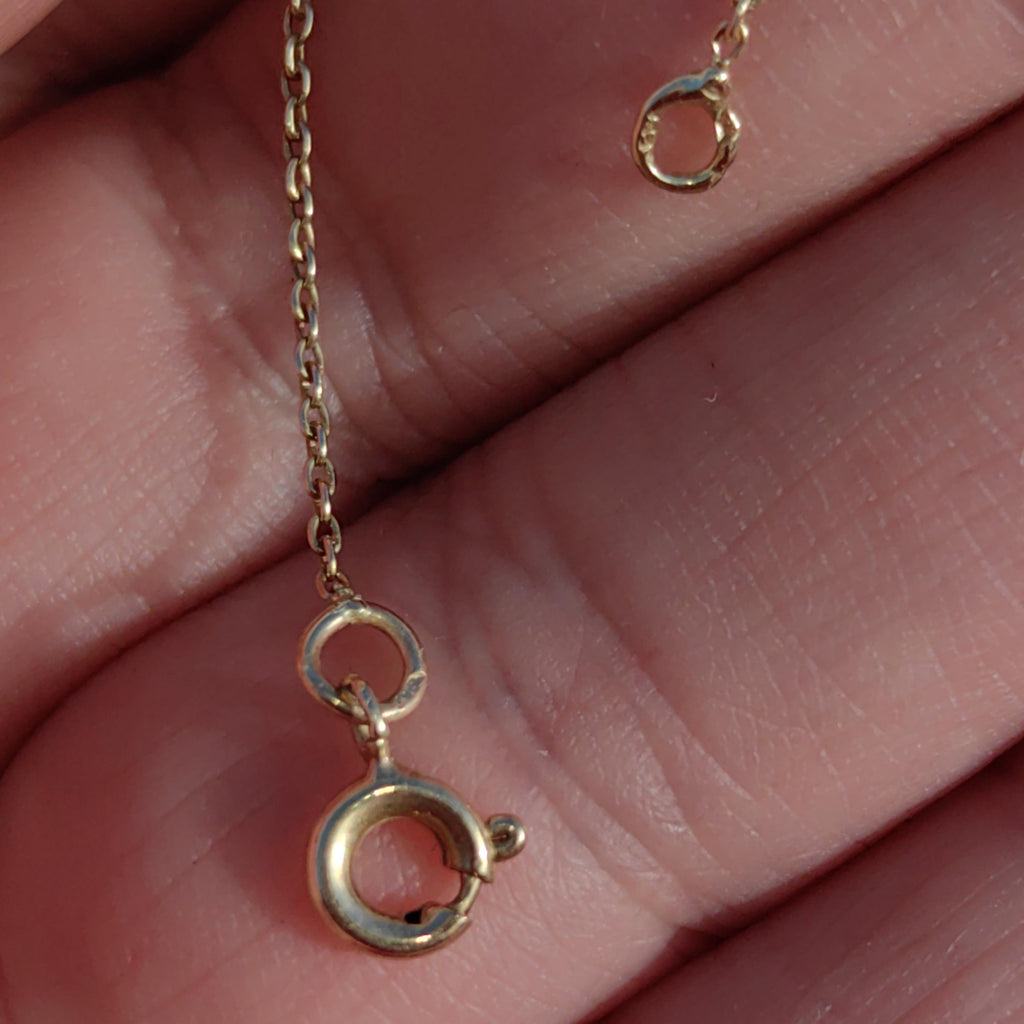 Diamond Gold necklace Solid 14k Gold Vintage solitaire diamond pendant Gift for Her Elegant Dainty Classic Necklace1 950s
