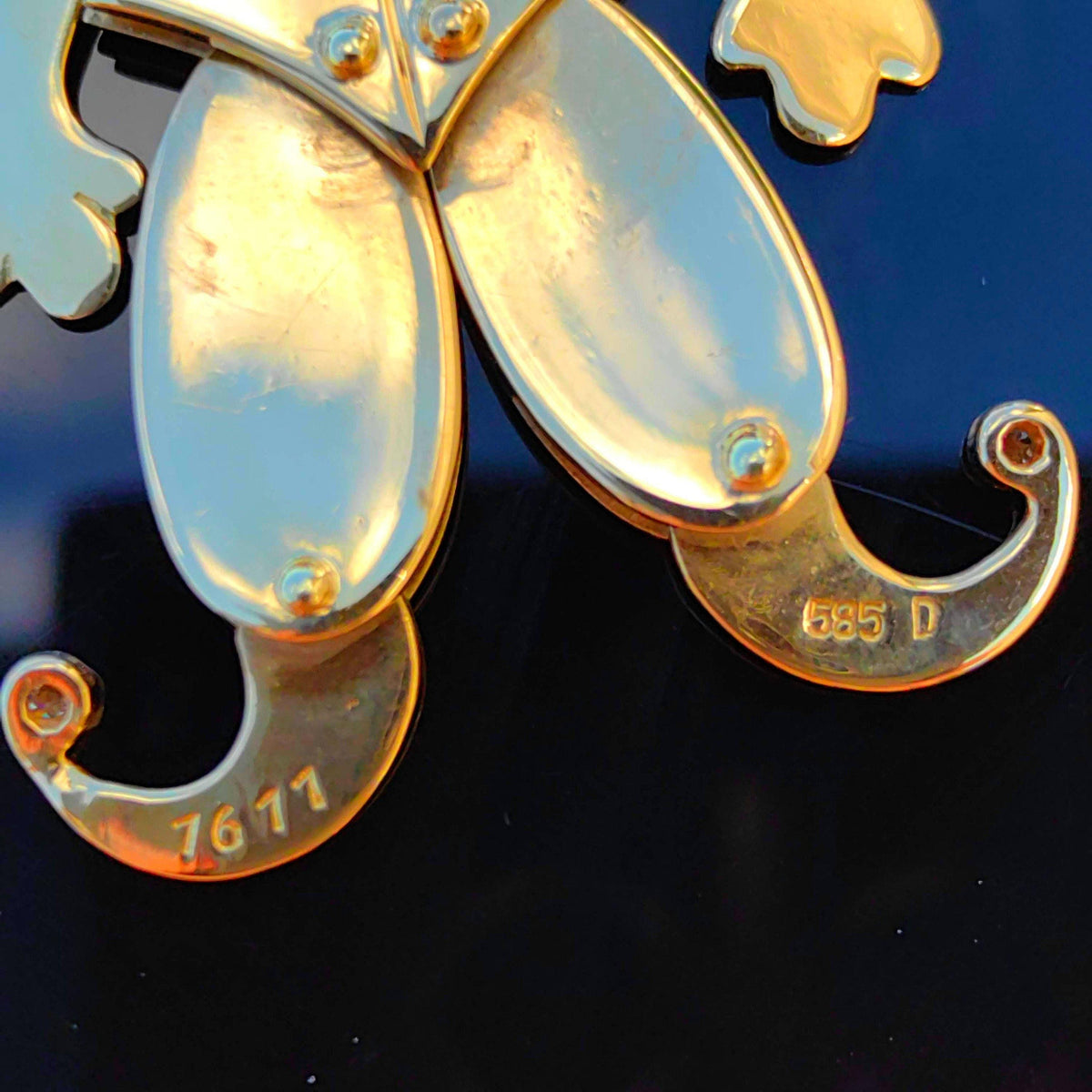 Vintage WEMPE 14K Solid Yellow Gold Jester Clown Pendant with Moving Dangle and Diamonds Large Medal Pendant Retro Fun Jewelry Gift