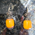 Art Deco 1930s Antique Vintage Bakelite Statement Earrings