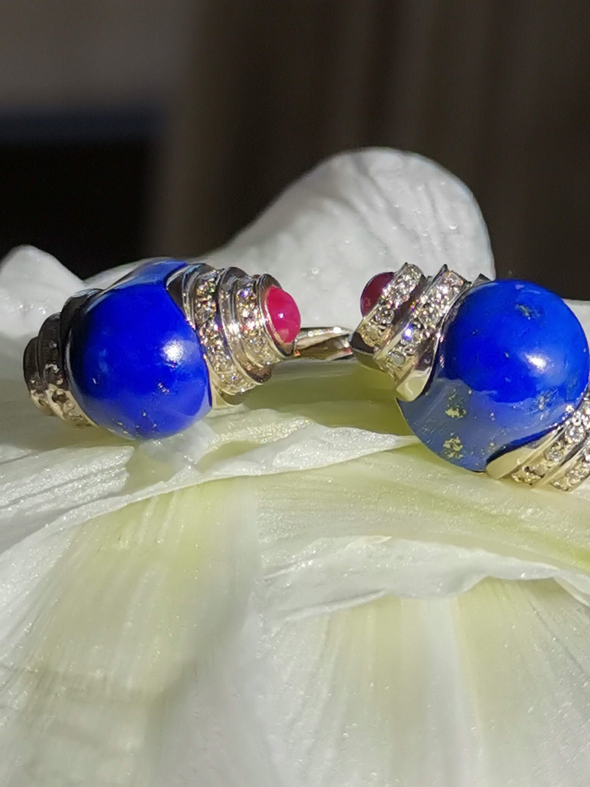 Art Deco Cufflinks Lapis Lazuli