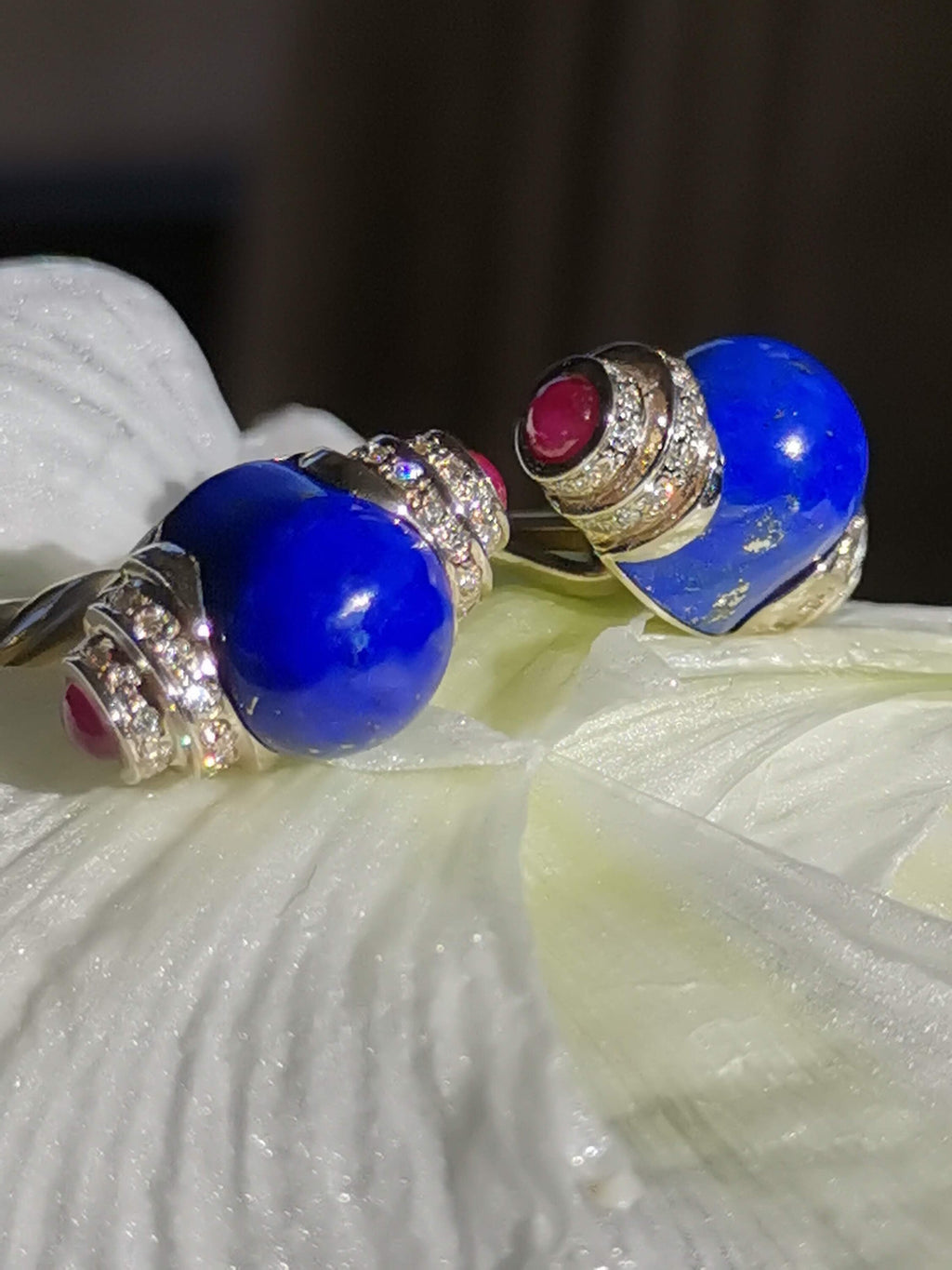 Art Deco Cufflinks Lapis Lazuli