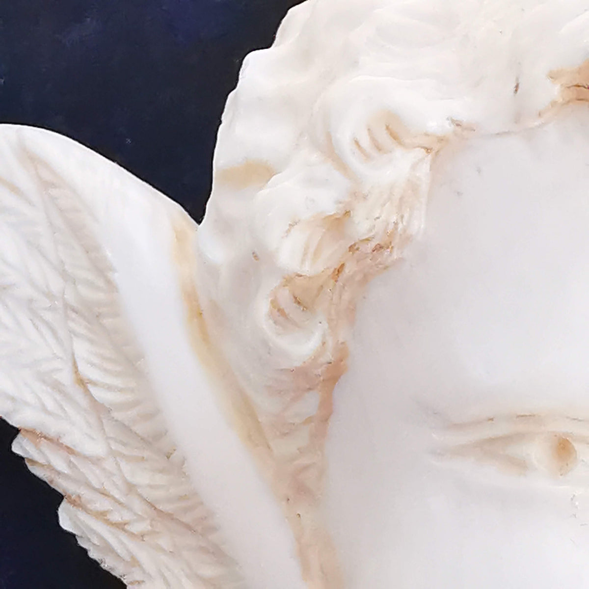 Victorian Bone Cherub Brooch: Hand Carved Angel Pin, 19th Century