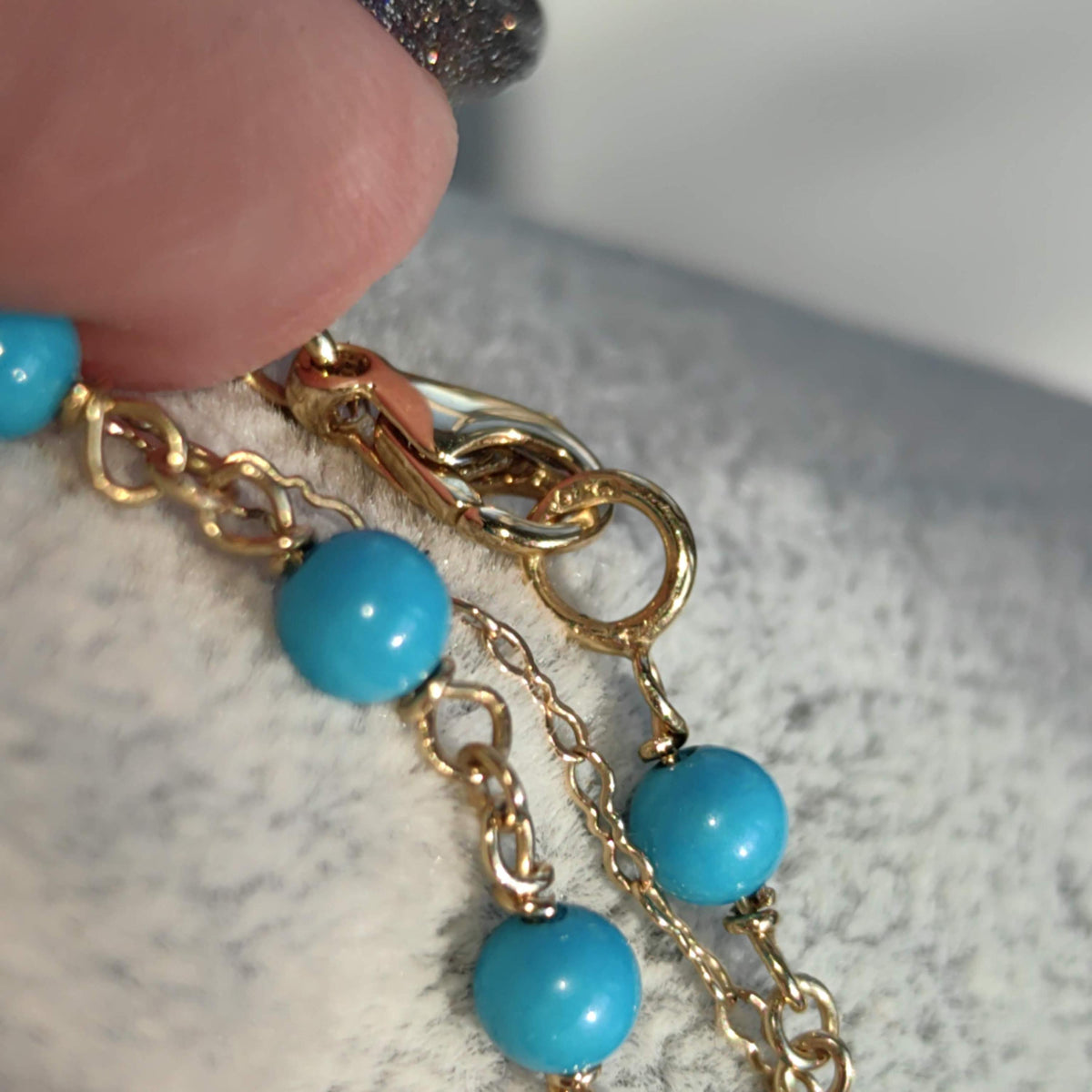 18k Yellow Gold Turquoise Statement Necklace – Mid Century Antique Filigree Collar