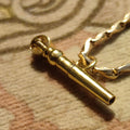 Antique 18k Gold Pocket Watch Key Pendant: Handcrafted Fob Charm