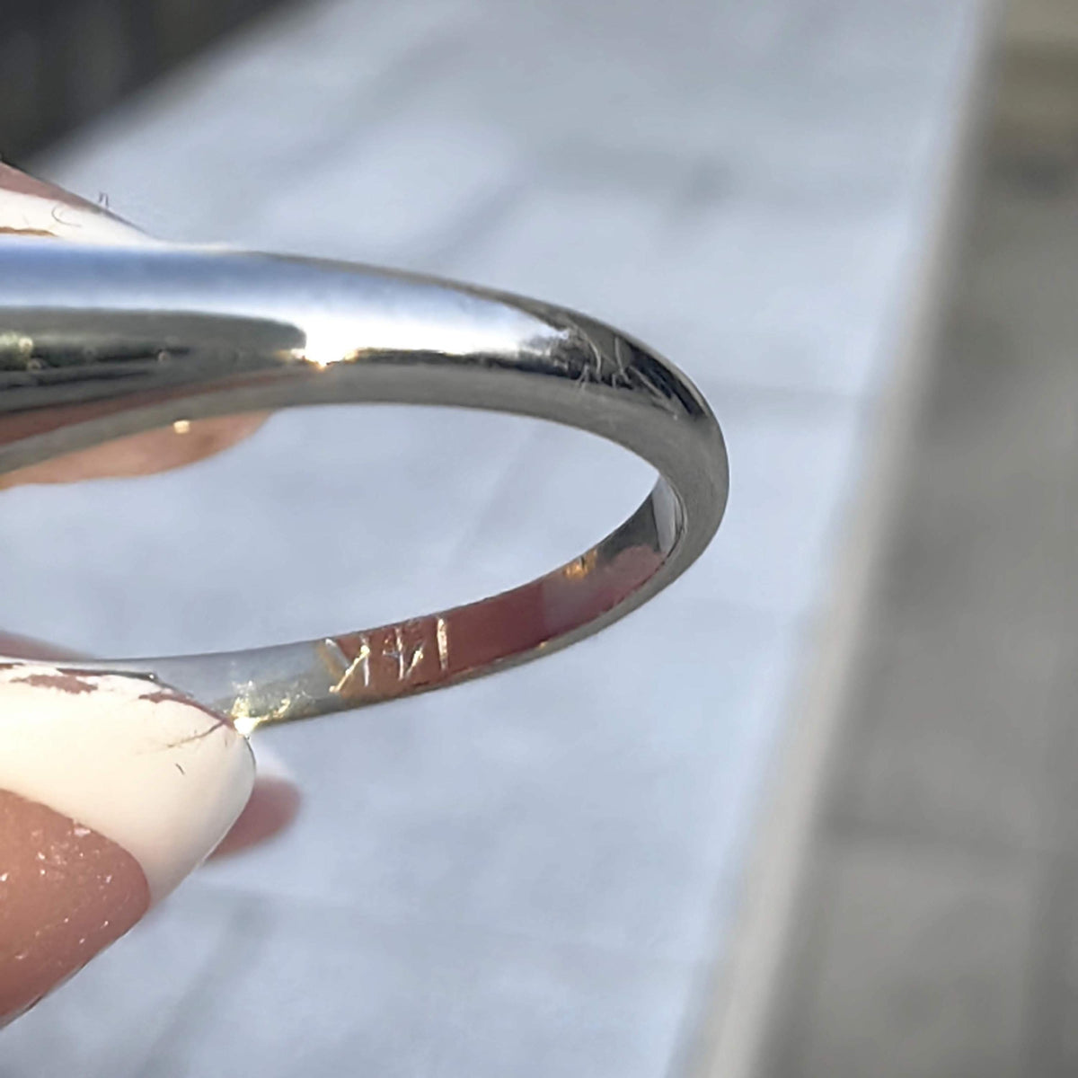 Diamond 14K White Gold Half Eternity Wedding Band Ring