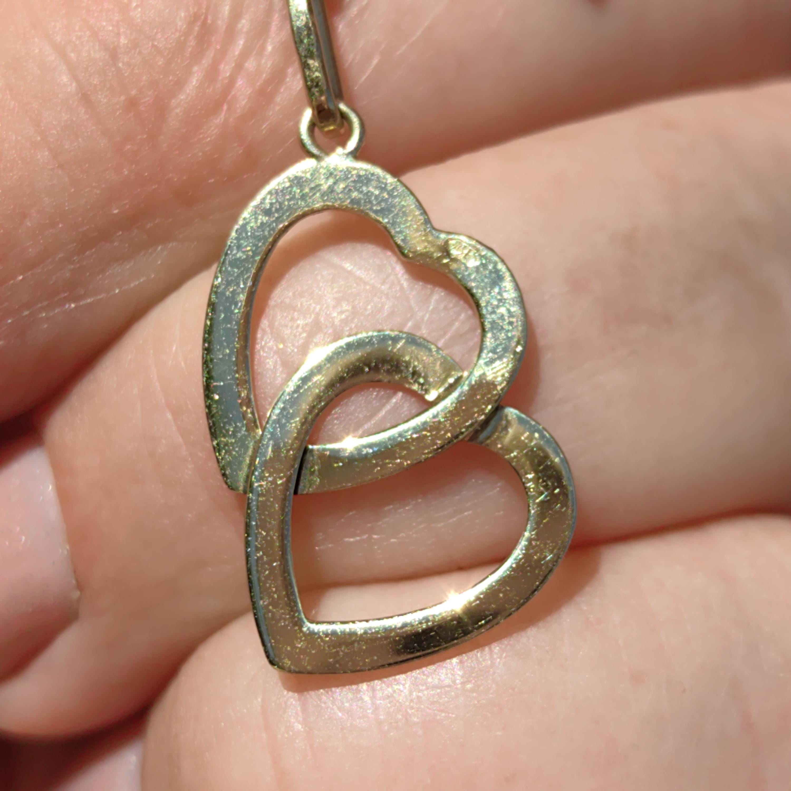 14k Yellow Gold Heart Pendant: Vintage Romantic Love Gift