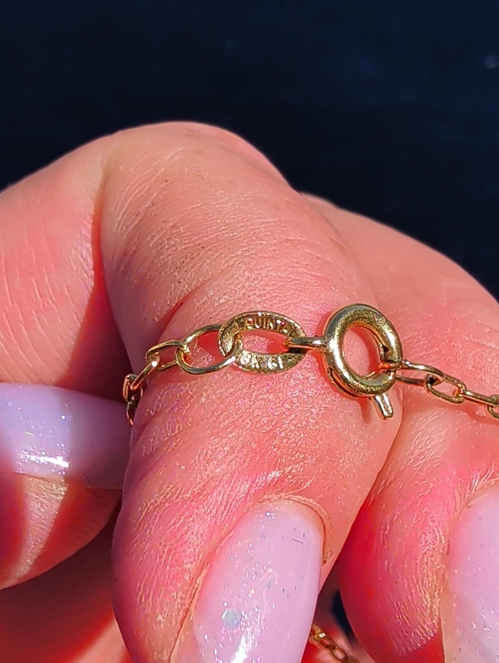 18k Solid Yellow Gold Link Ball Chain Bracelet, Hallmarked Handmade beads bracelet, Vintage Antique Style Unisex Gift Bracelet, 20cm, 3 gr