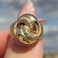 Art Deco 14k Yellow Gold Snail Ring: 1940s Statement Jewelry
