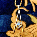 Vintage 14k Gold Masonic Pendant: Old Mine Cut Diamond Charm