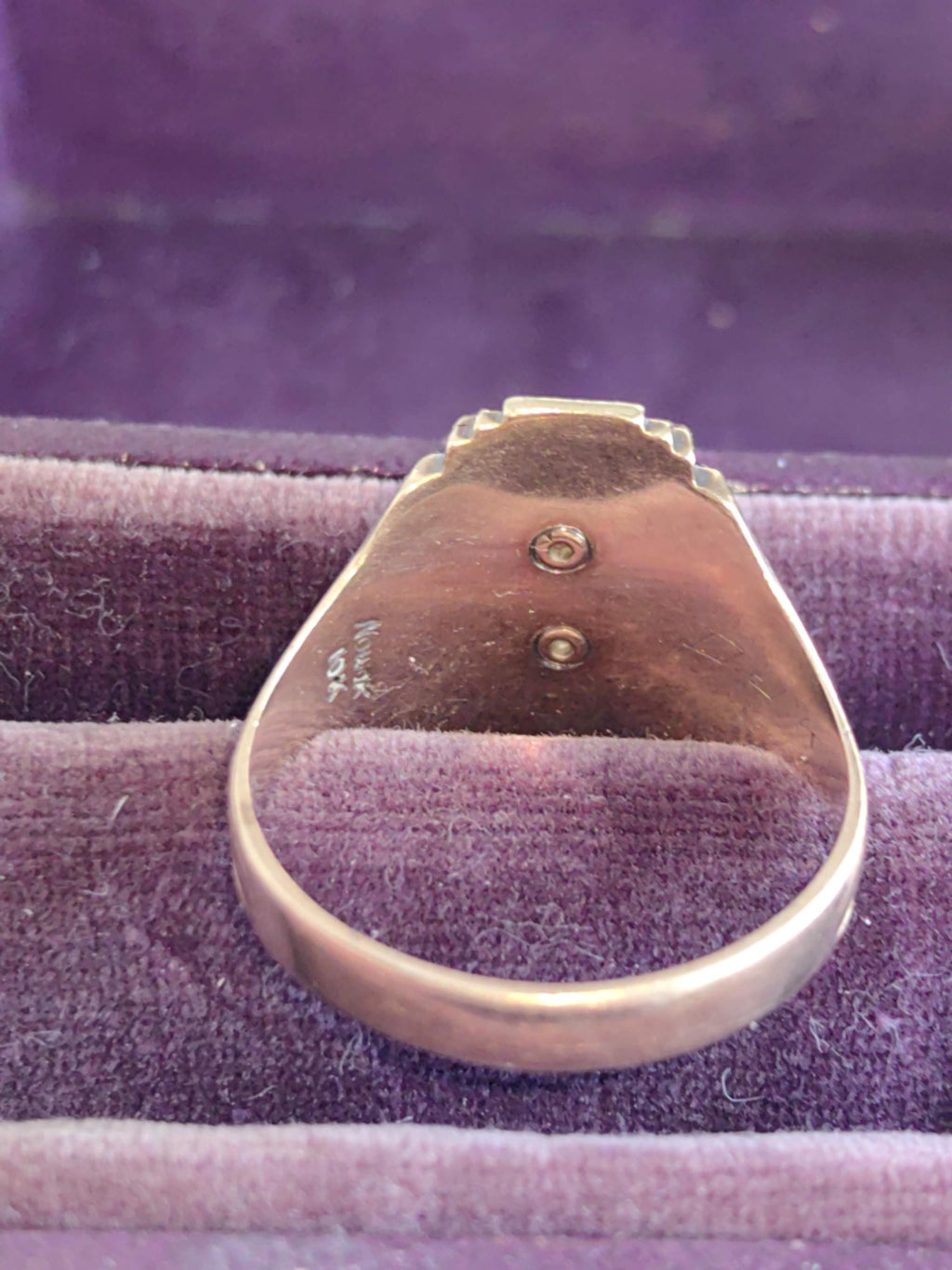 1940s Pope Pius XI Signet Ring: Vintage 10k Gold Catholic Coat of Arms