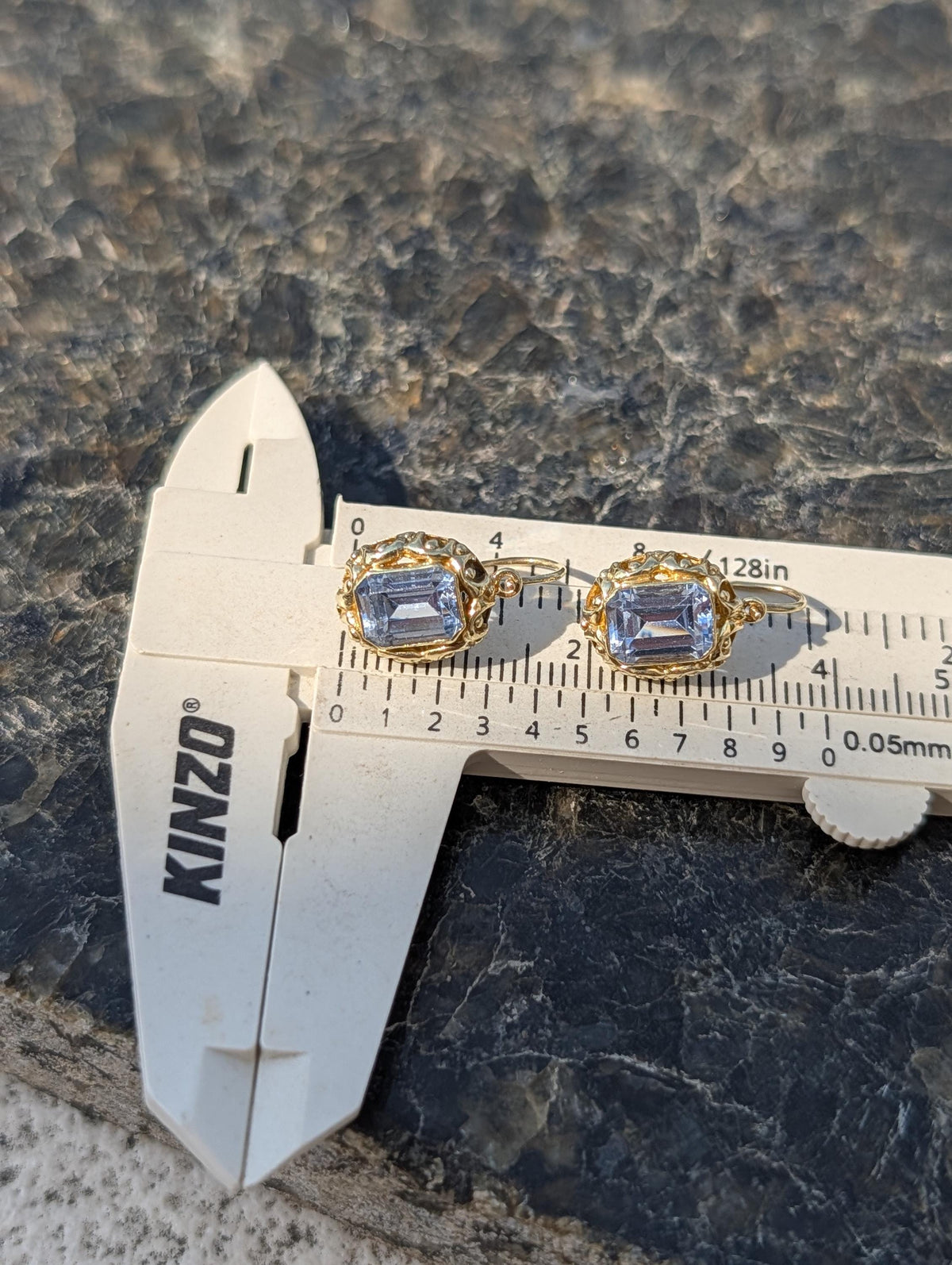 1940s Late Art Deco Aquamarine 14k Yellow Gold Earrings, Antique Vintage Dangle Statement Earrings, Gift for Her