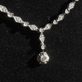1940s Art Deco Diamond Necklace: 18k White Gold Choker