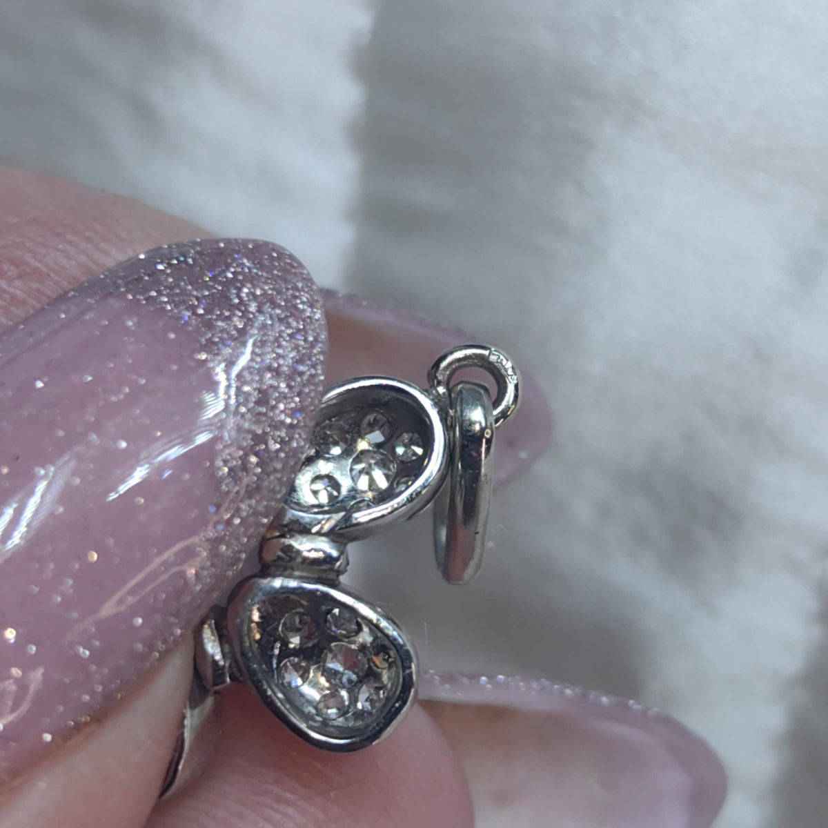 Art Deco Diamond Moonstone Flower Pendant: 18k White Gold Charm