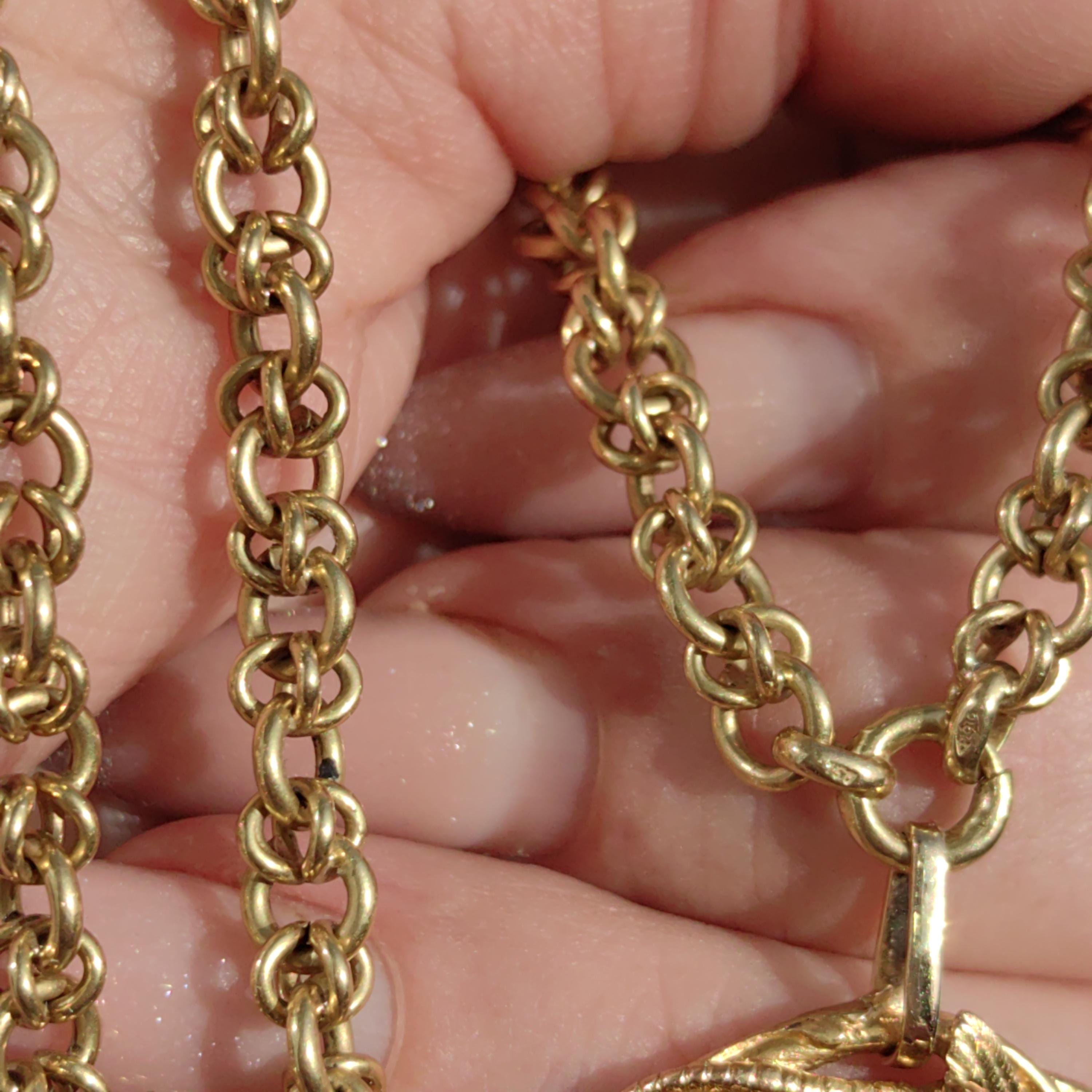 18k 750 Hallmarked Solid Yellow Gold Link Chain Handmade Elegant 46cm Necklace  Victorian Antique Gift for Her Present