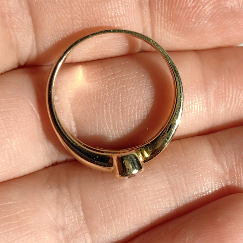14K Yellow Gold Diamond Engagement Ring - 0.26 ct, Size 8.5