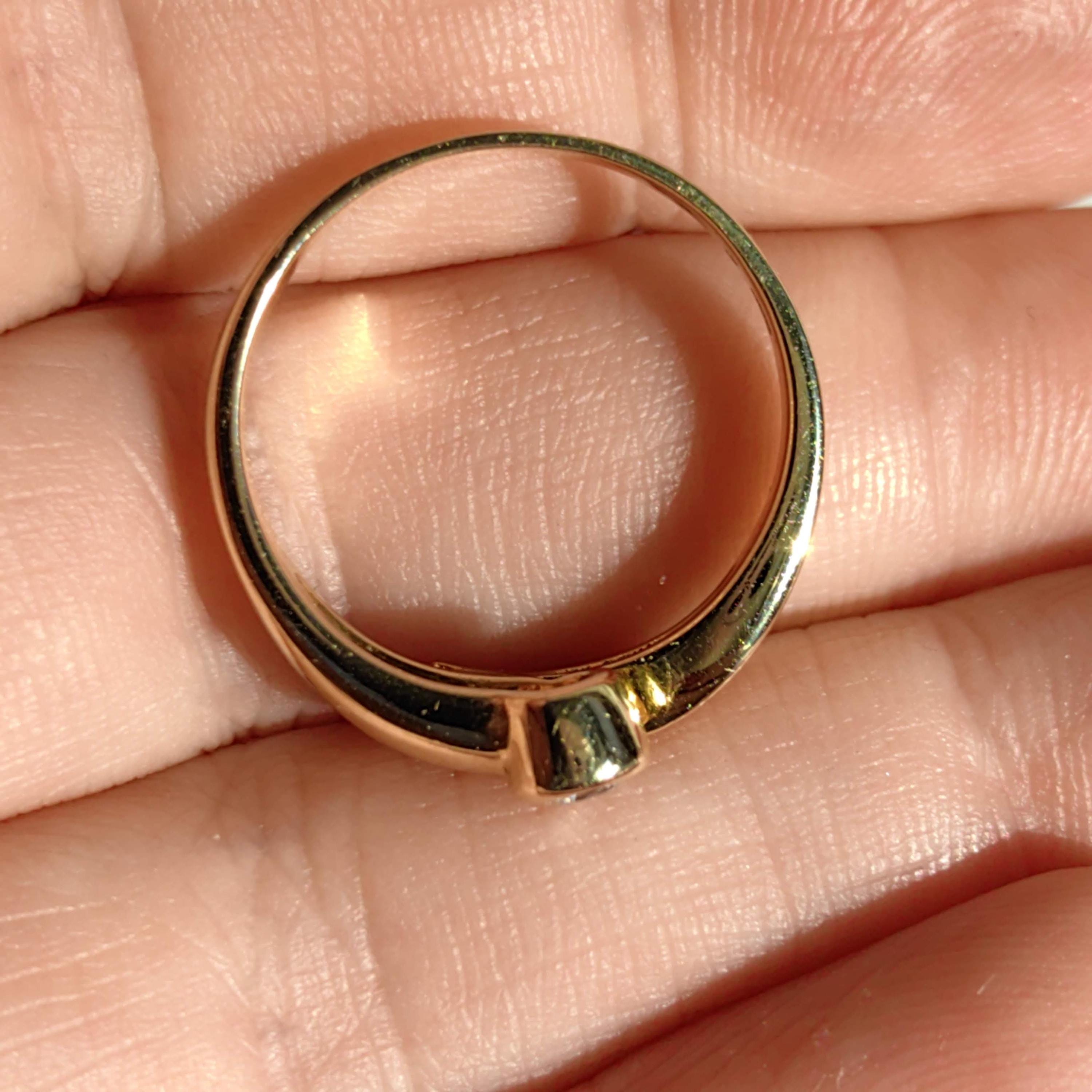 14K Yellow Gold Diamond Engagement Ring - 0.26 ct, Size 8.5