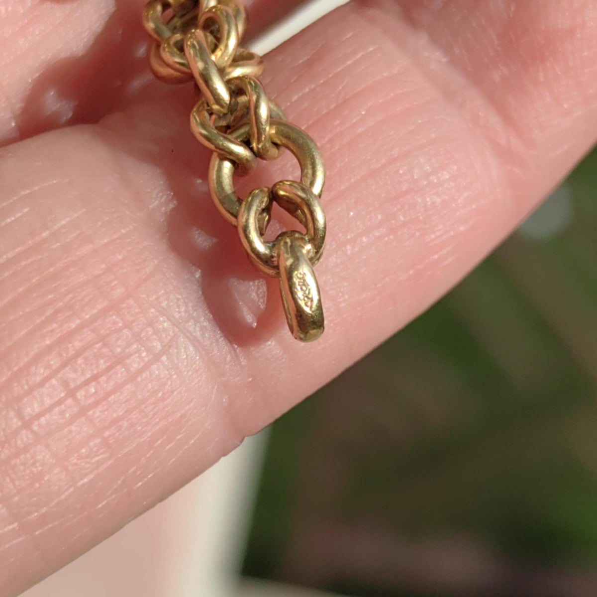 18k 750 Hallmarked Solid Yellow Gold Link Chain Handmade Elegant 46cm Necklace  Victorian Antique Gift for Her Present