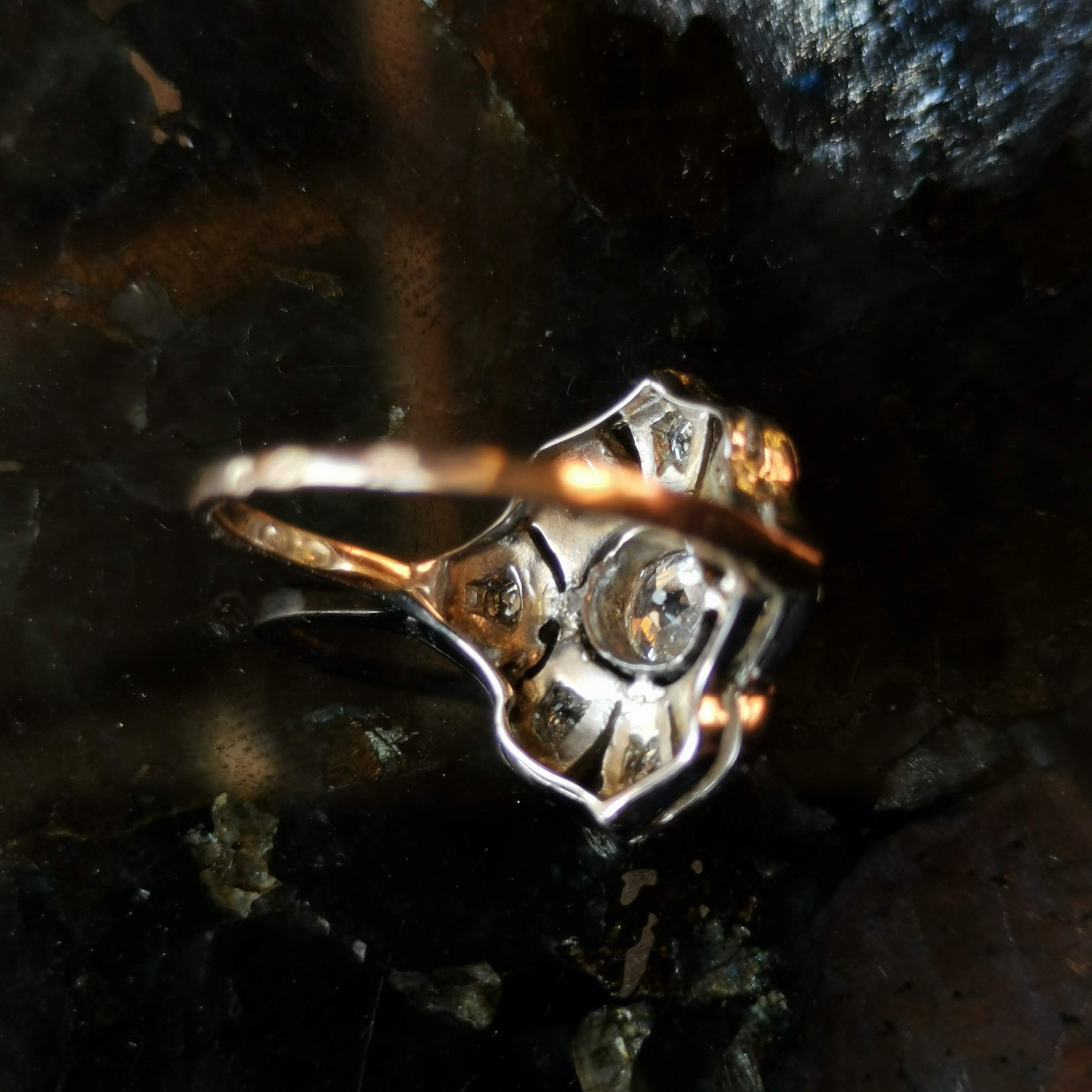 RESERVED!!! Art Deco Diamond Gold Ring from the 1920s