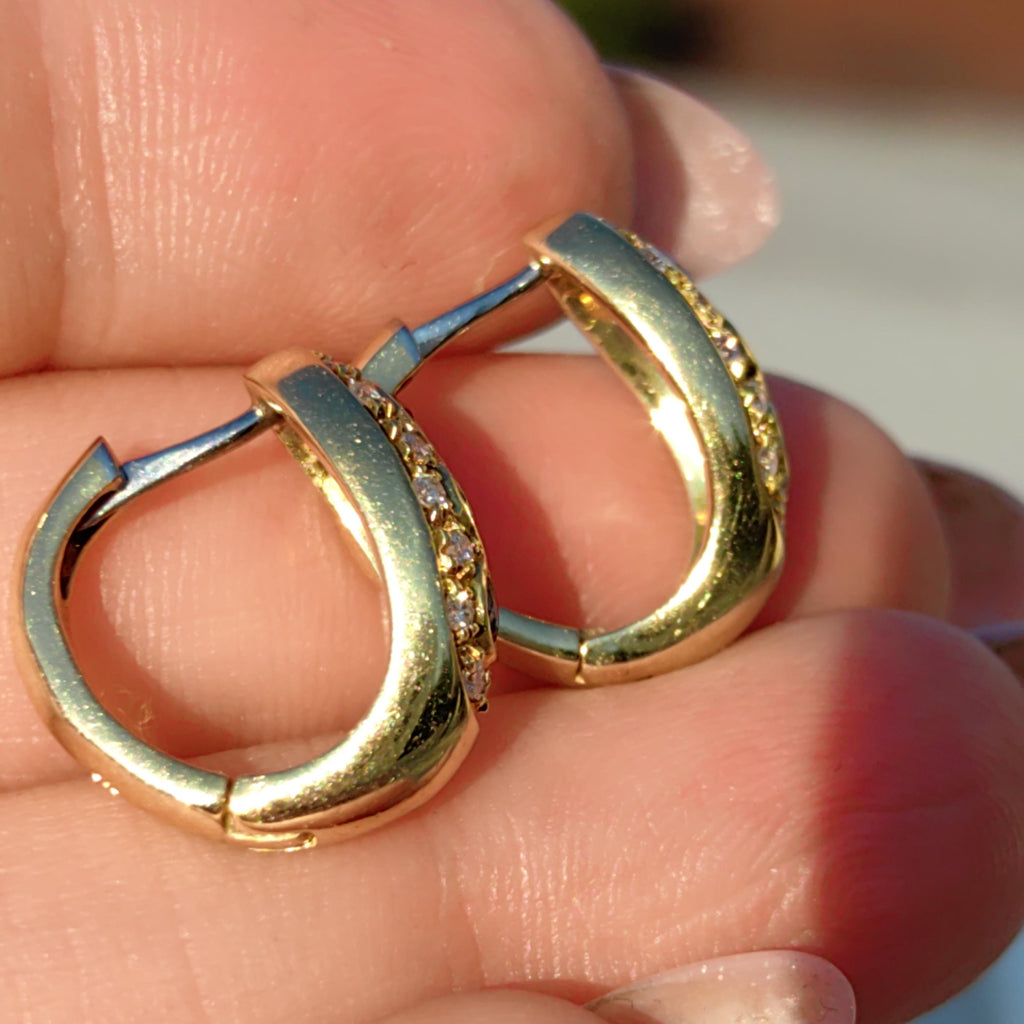 18k Gold Tutti Frutti Gemstone Hoop Earrings: Diamond, Ruby, Sapphire, Emerald