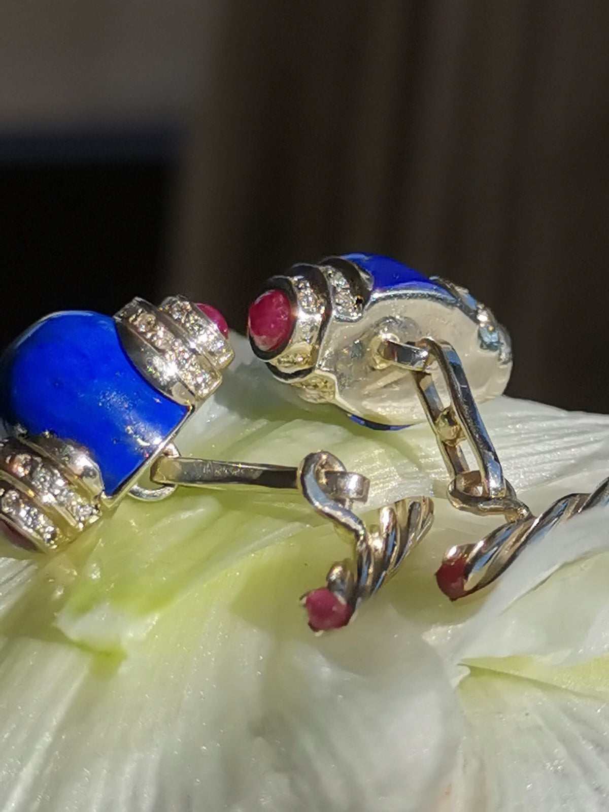 Art Deco Cufflinks Lapis Lazuli
