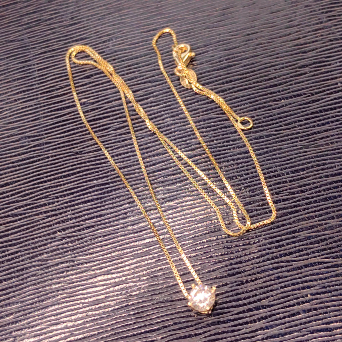 Diamond Solid 14k Solid Gold Vintage solitaire pendant Gift for Her Elegant Dainty Classic Necklace