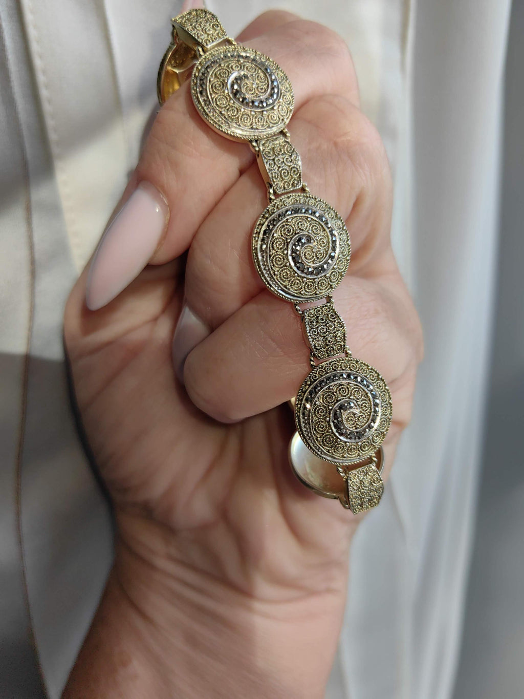 Art Deco Theodor Fahrner Silver Gilt Marcasite Bracelet