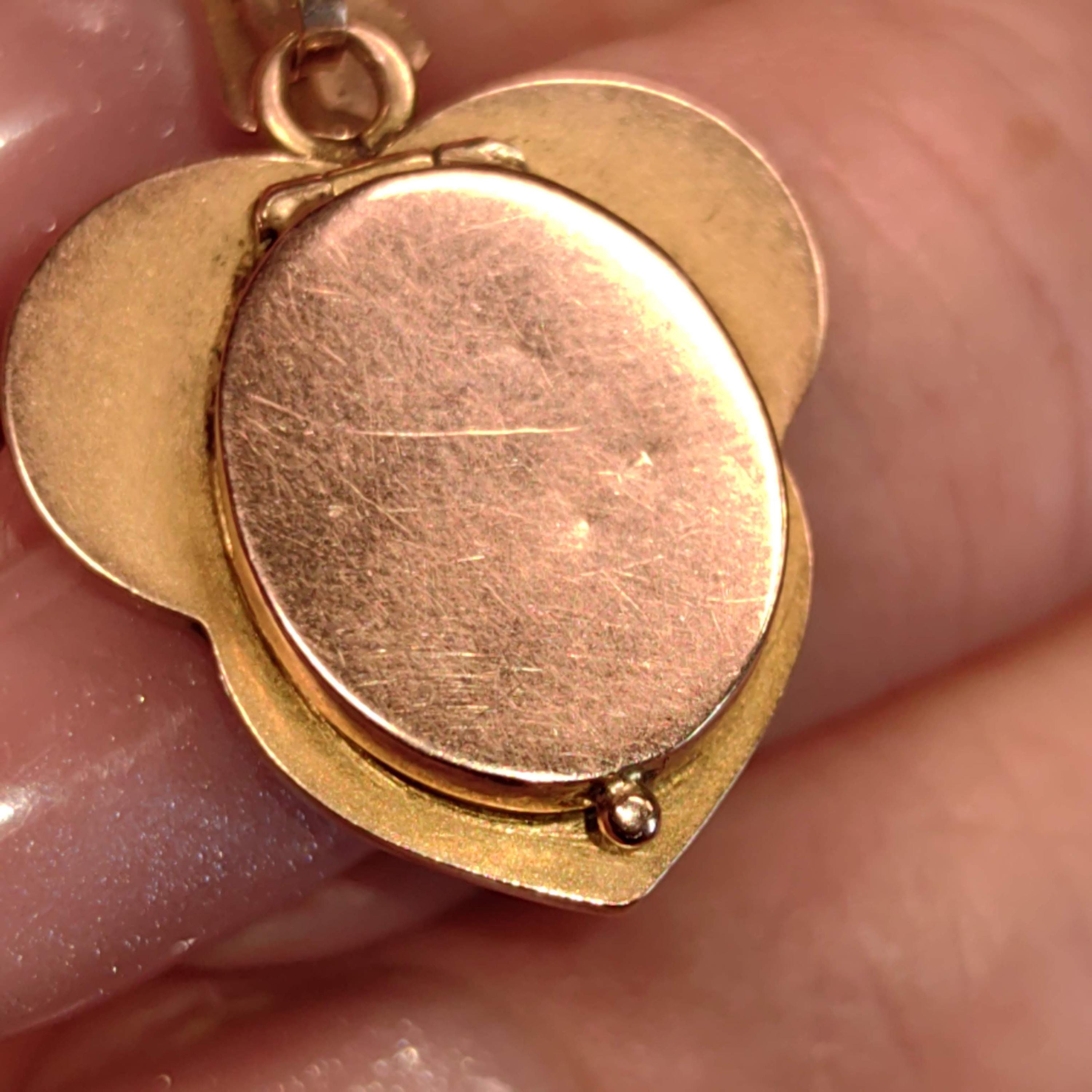 Art Nouveau 1900s  Pearl and 14k Solid Yellow Rose Champagne Gold Hand Painted Fire Enamel Women Portrait Miniature Pendant Gift for Her
