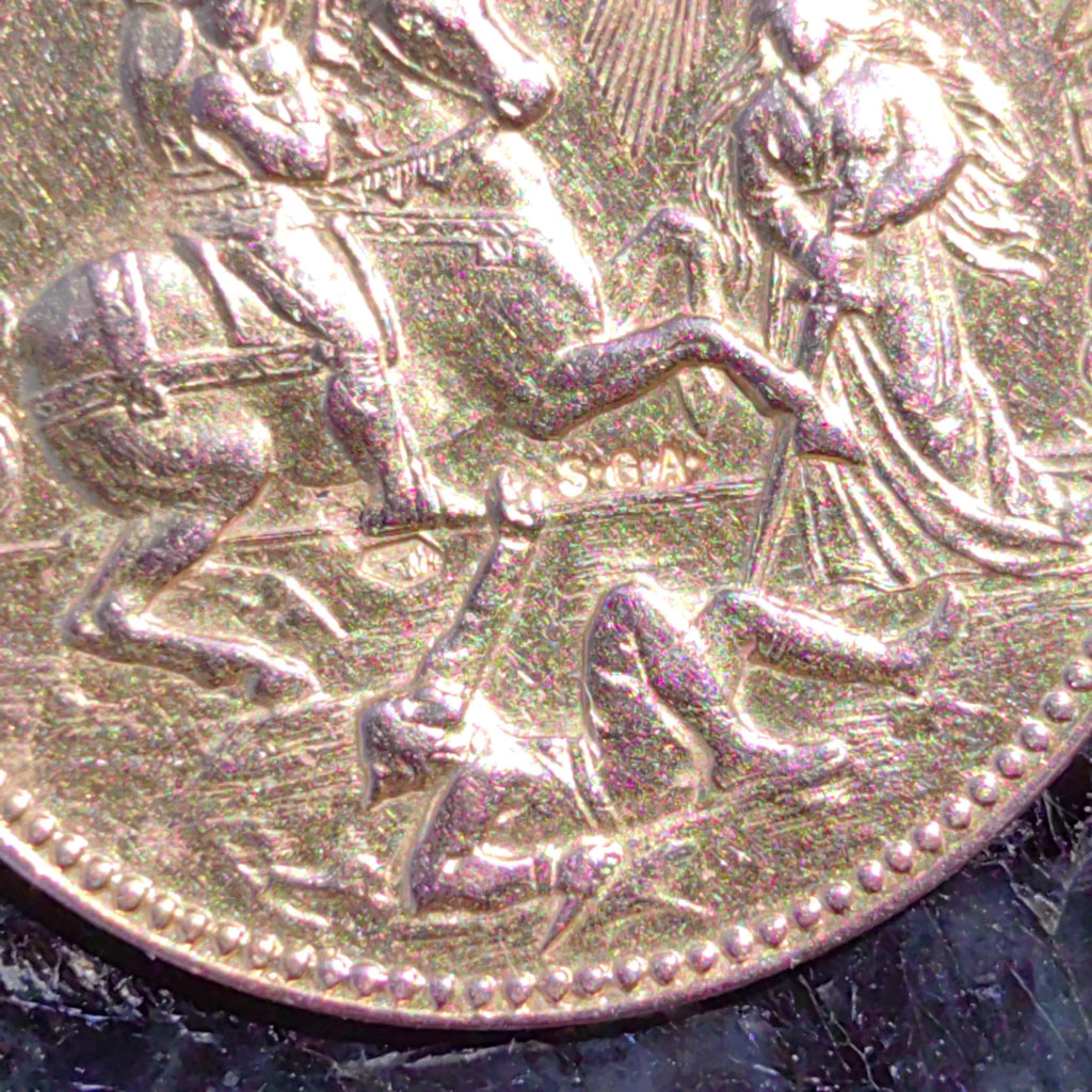 Saint George & Ladislaus 14K Gold Medal Pendant - Vintage Hungarian Coin