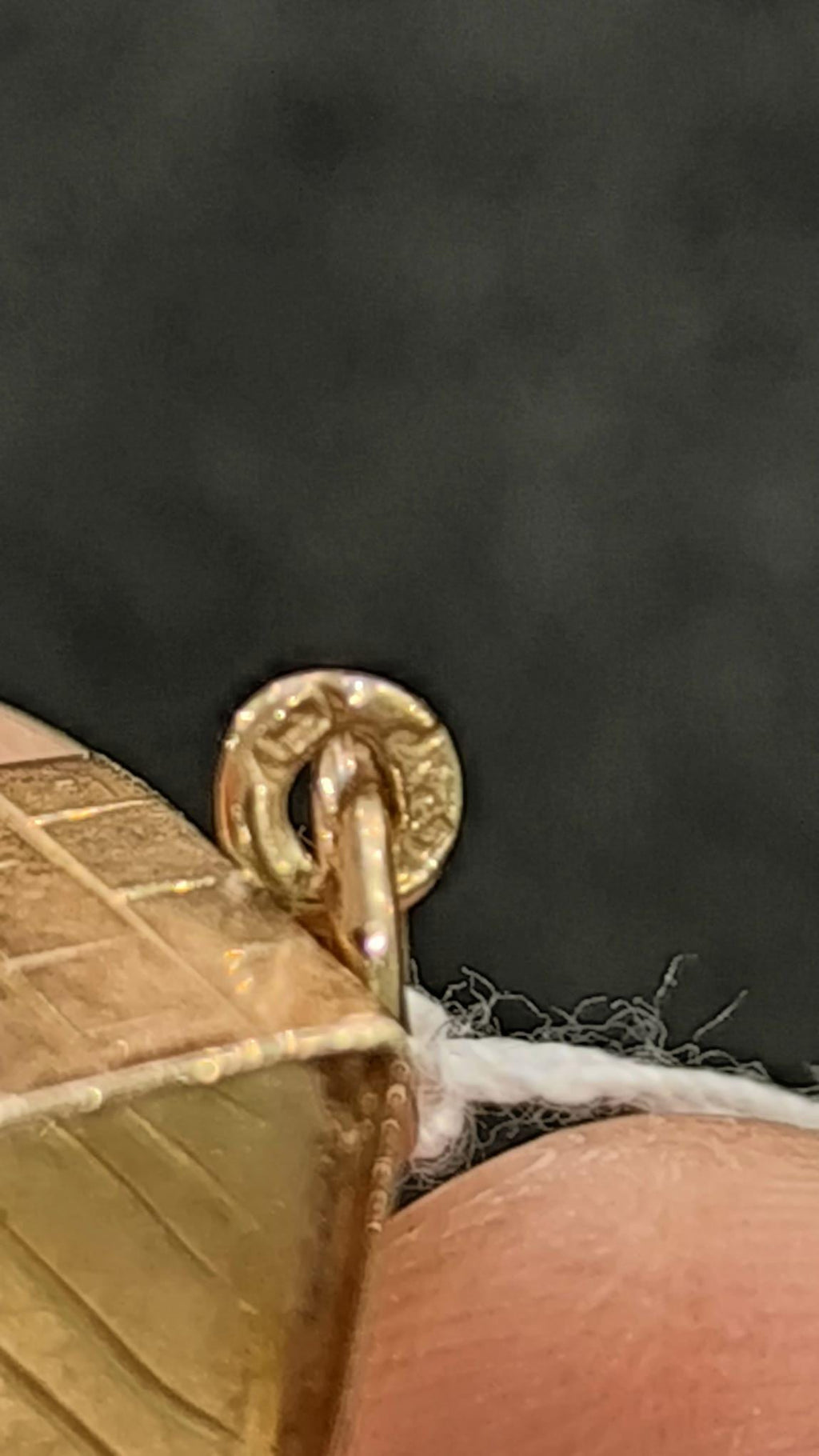 14k Solid Yellow Gold Miniature House Pendant Vintage Handmade Luck Home Charm Housewarming Gift Present