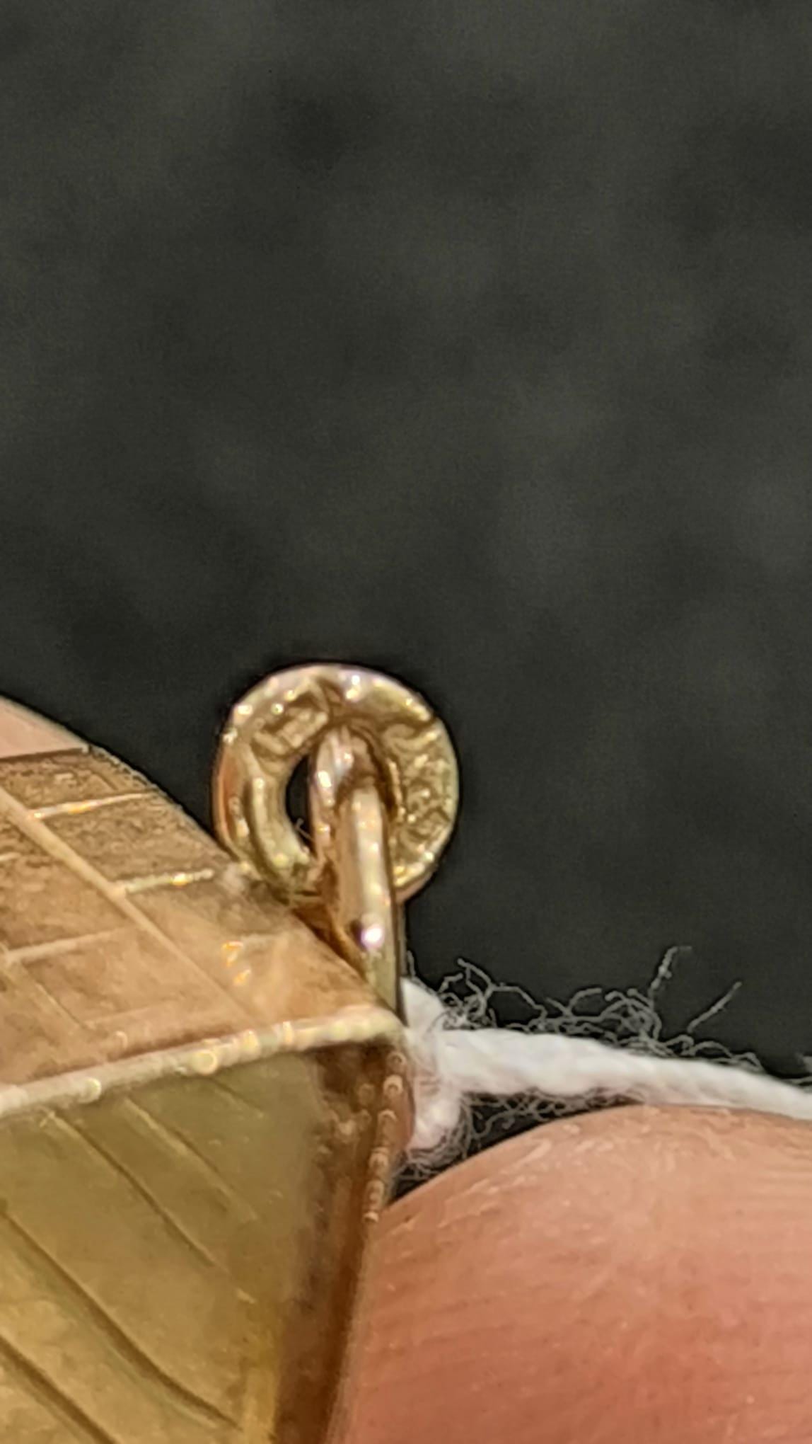 14k Solid Yellow Gold Miniature House Pendant Vintage Handmade Luck Home Charm Housewarming Gift Present