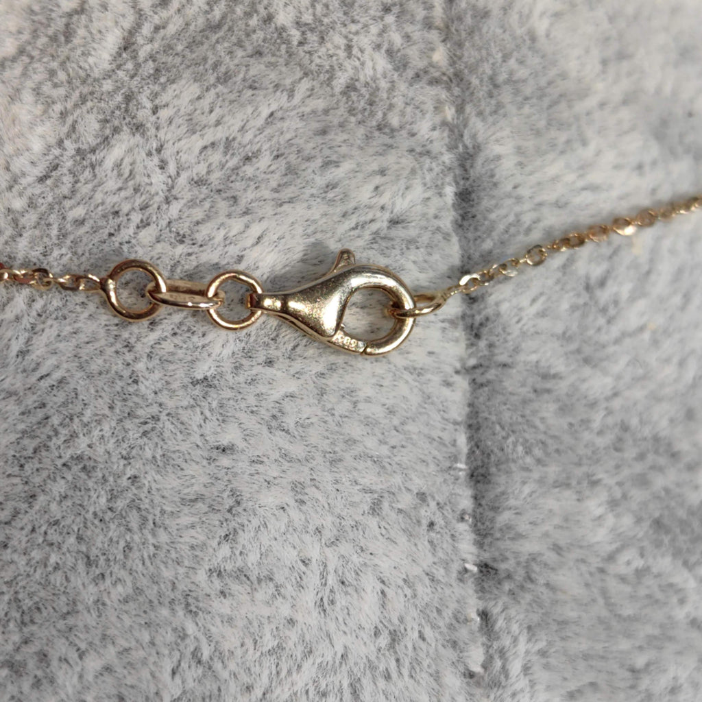 Vintage 14k Solid Yellow Gold Elegant Classic 45 cm Beaded Chain Rice Beads Necklace Gift for her Present