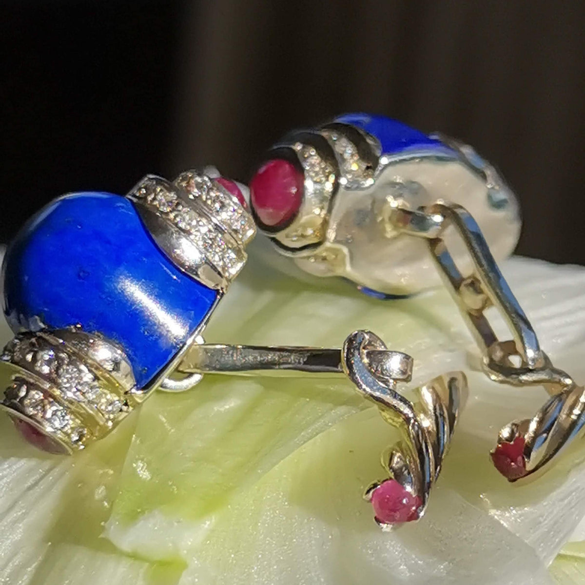 Art Deco Cufflinks Lapis Lazuli