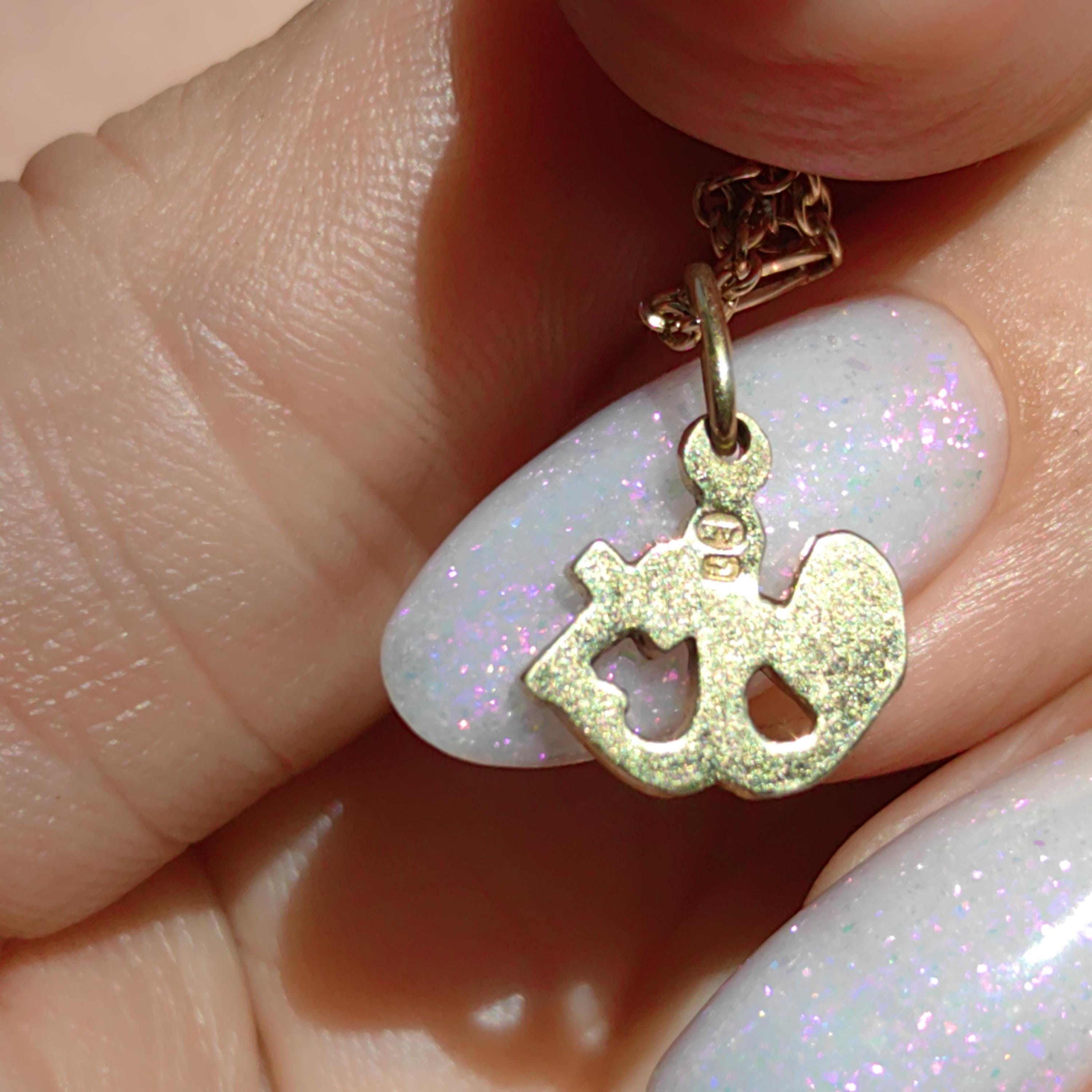 14k Gold Cross Heart Anchor Charm: Antique Faith, Love, Travel Pendant