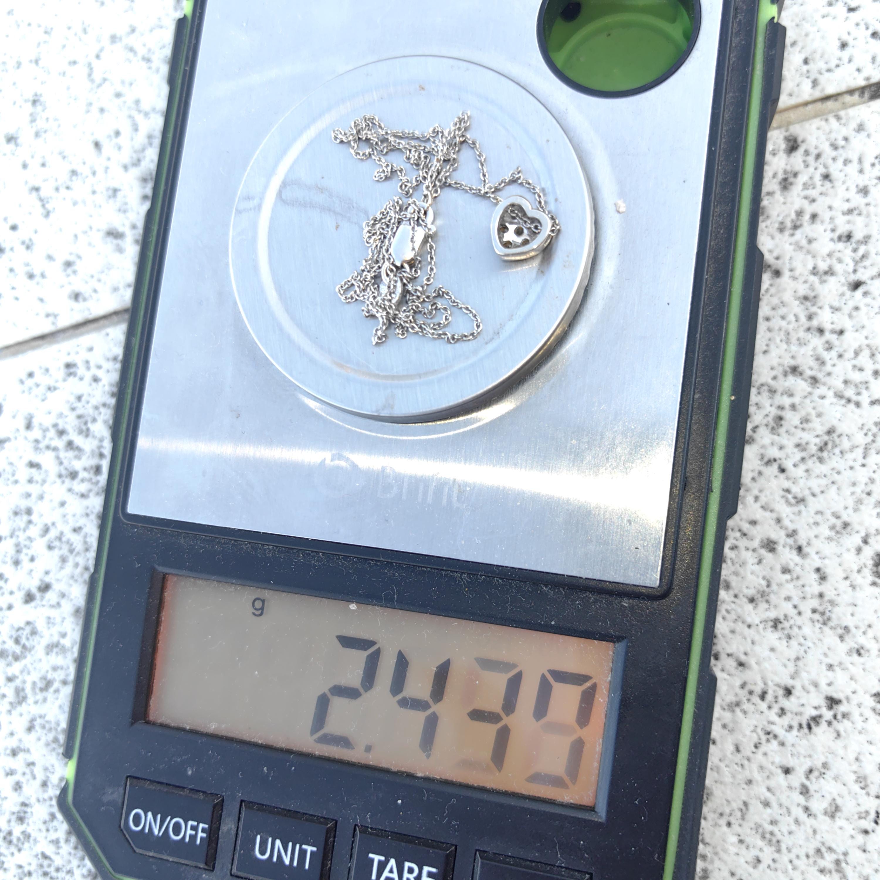 Diamond Heart Pendant Italian Necklace 18k Solid White Gold with Chain Vintage Dainty wedding Elegant Love Jewelry Valentines Gift  Her wife