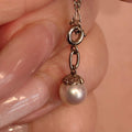 Pearl 14k Solid Yellow Gold 1940s Dainty Elegant Drop Shaped Pendant, Pearl Antique Vintage Charm