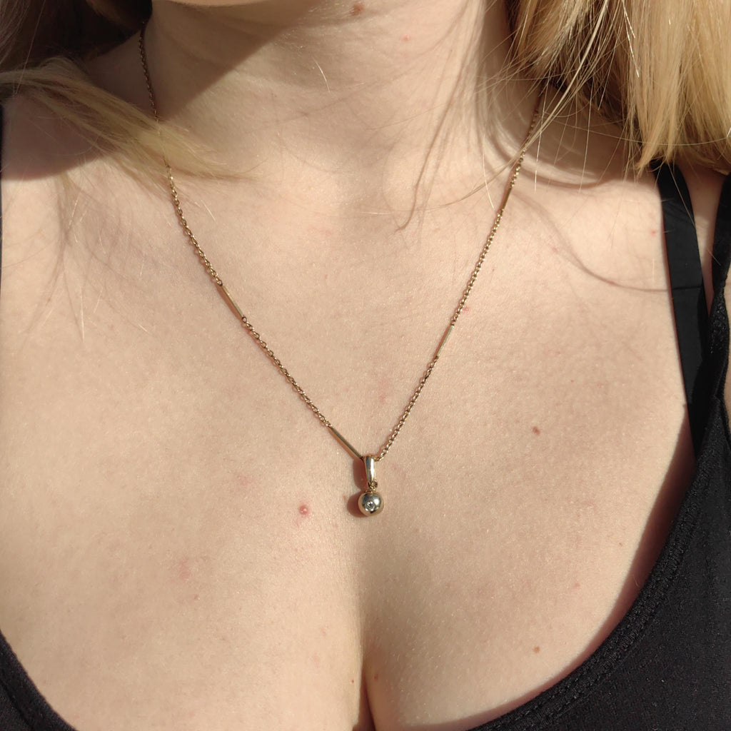 Diamond Solid 14k Yellow Gold Vintage Solitaire diamond Bezel Setting pendant, Gift for Her Elegant Necklace Charm