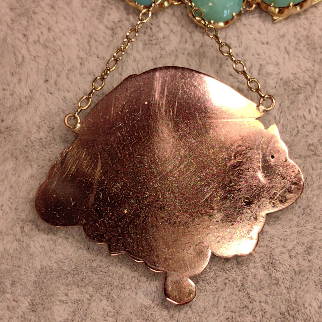 Antique Original Art Nouveau 14K Gold Lady Pendant Necklace French Belle Époque Woman Relief Repoussé Medallion c1900 Hallmarked