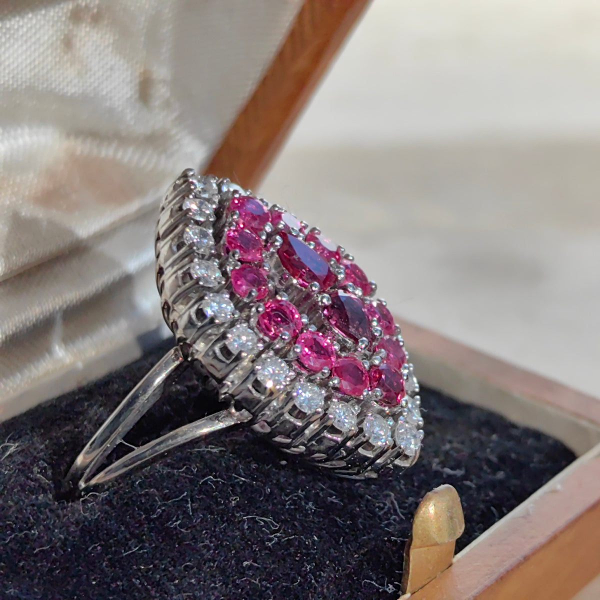 Vintage Antique Art Deco Ruby and Diamond Ring