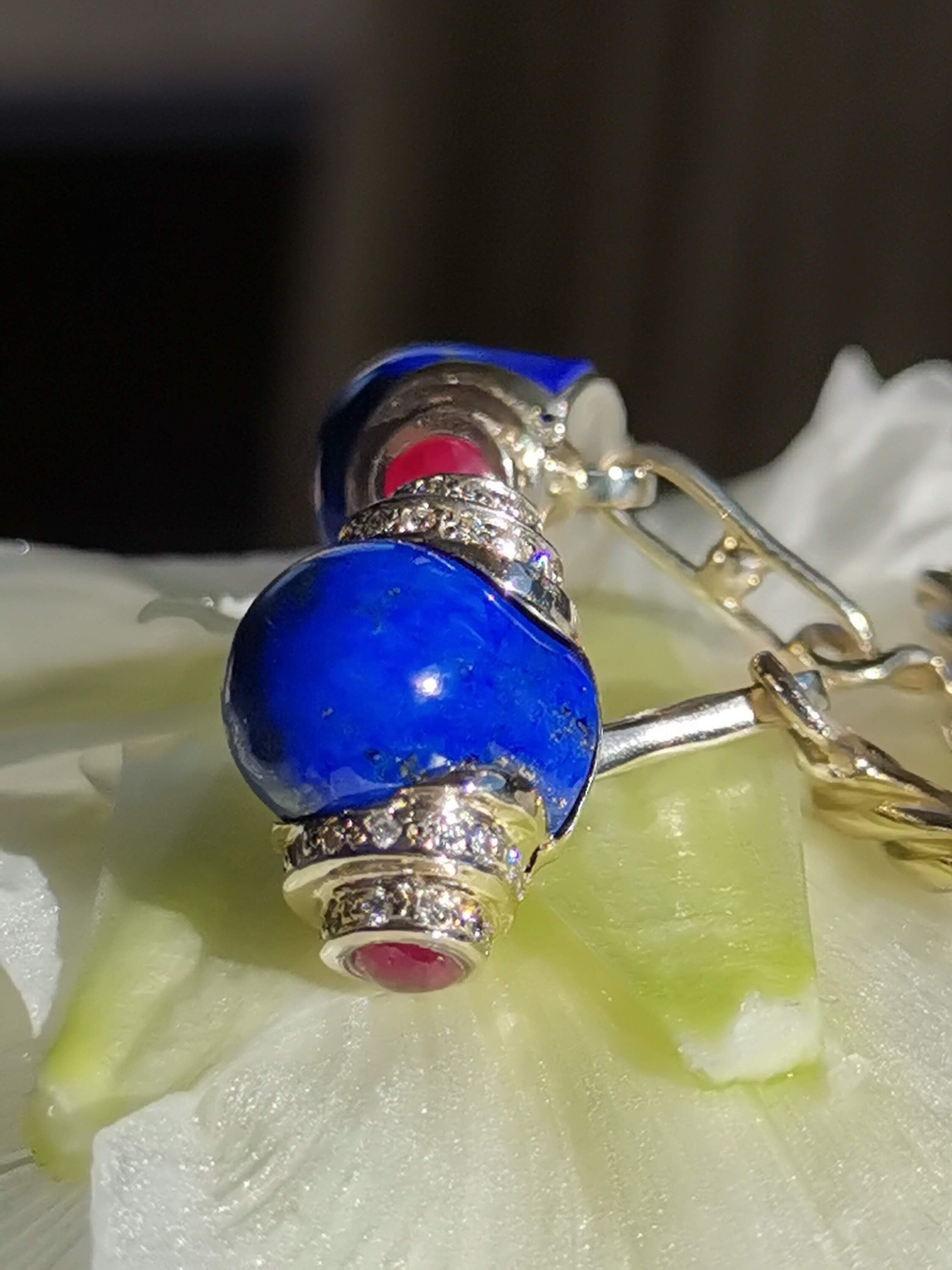 Art Deco Cufflinks Lapis Lazuli