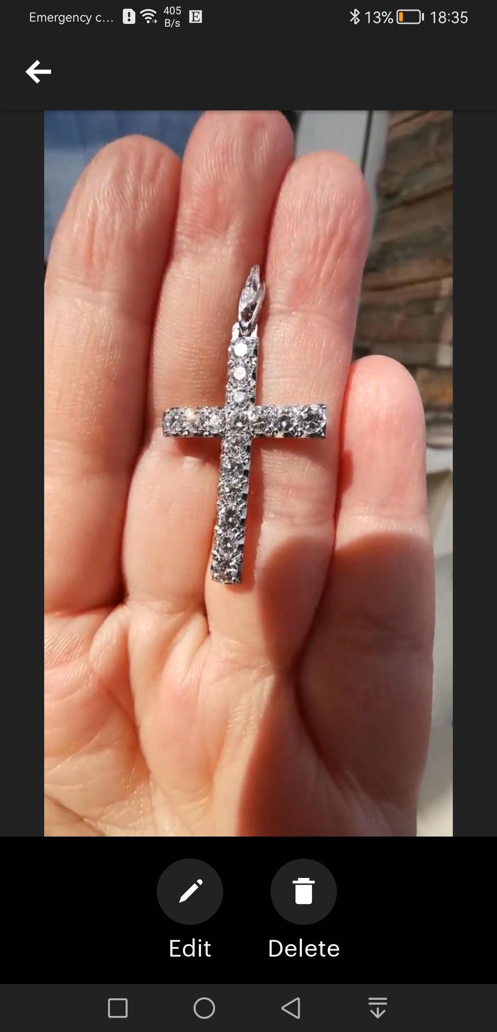 1920s Art Deco Diamond Cross Pendant, 1.85ct Diamonds, Platinum Antique Jewelry, Over 100 Years, US Duty Free HTS 9706