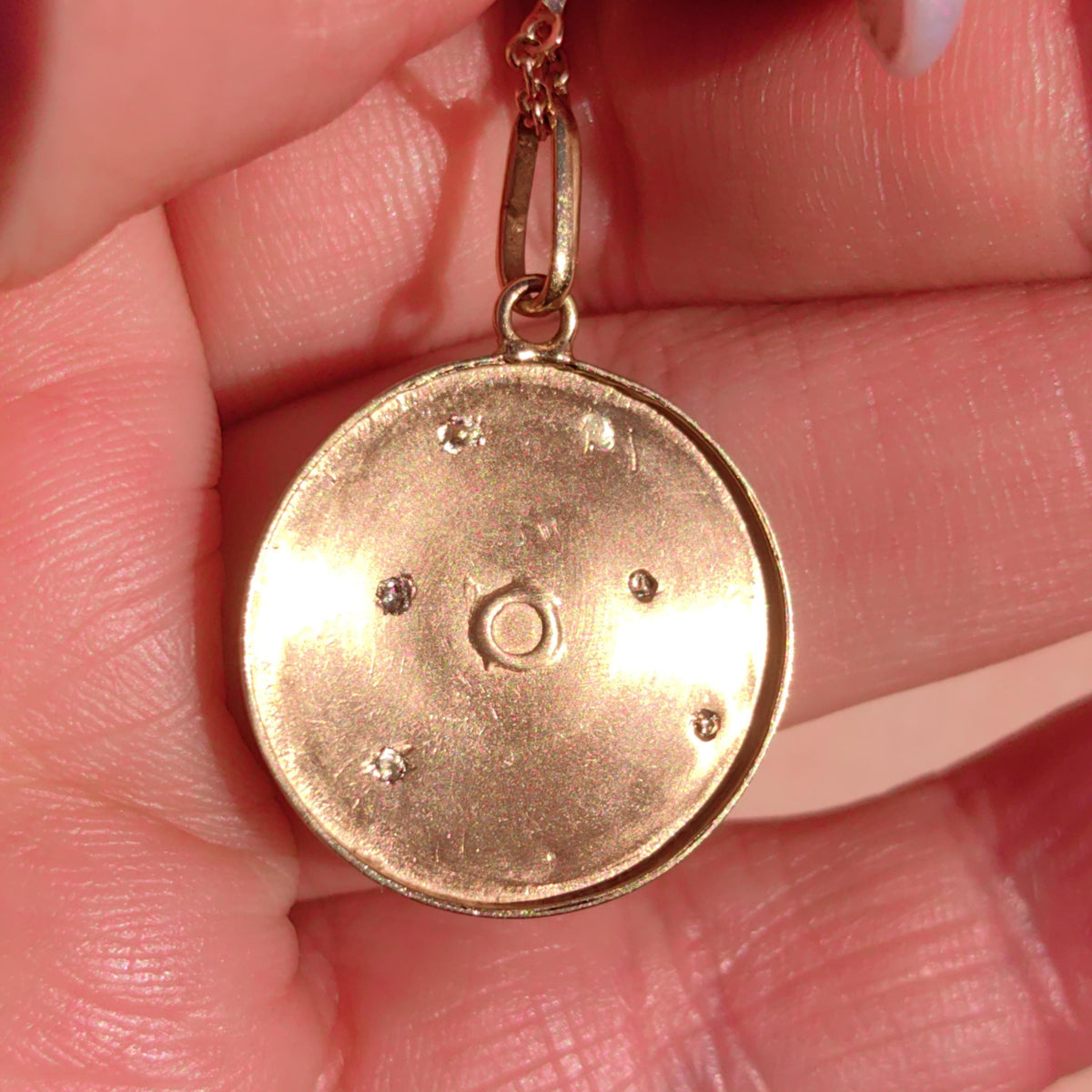 1900s Initial Solid 18k Hallmarked Yellow White Gold Crown Royal Aristocratic Pendant  C J Initial Name Necklace Charm Medal Gift