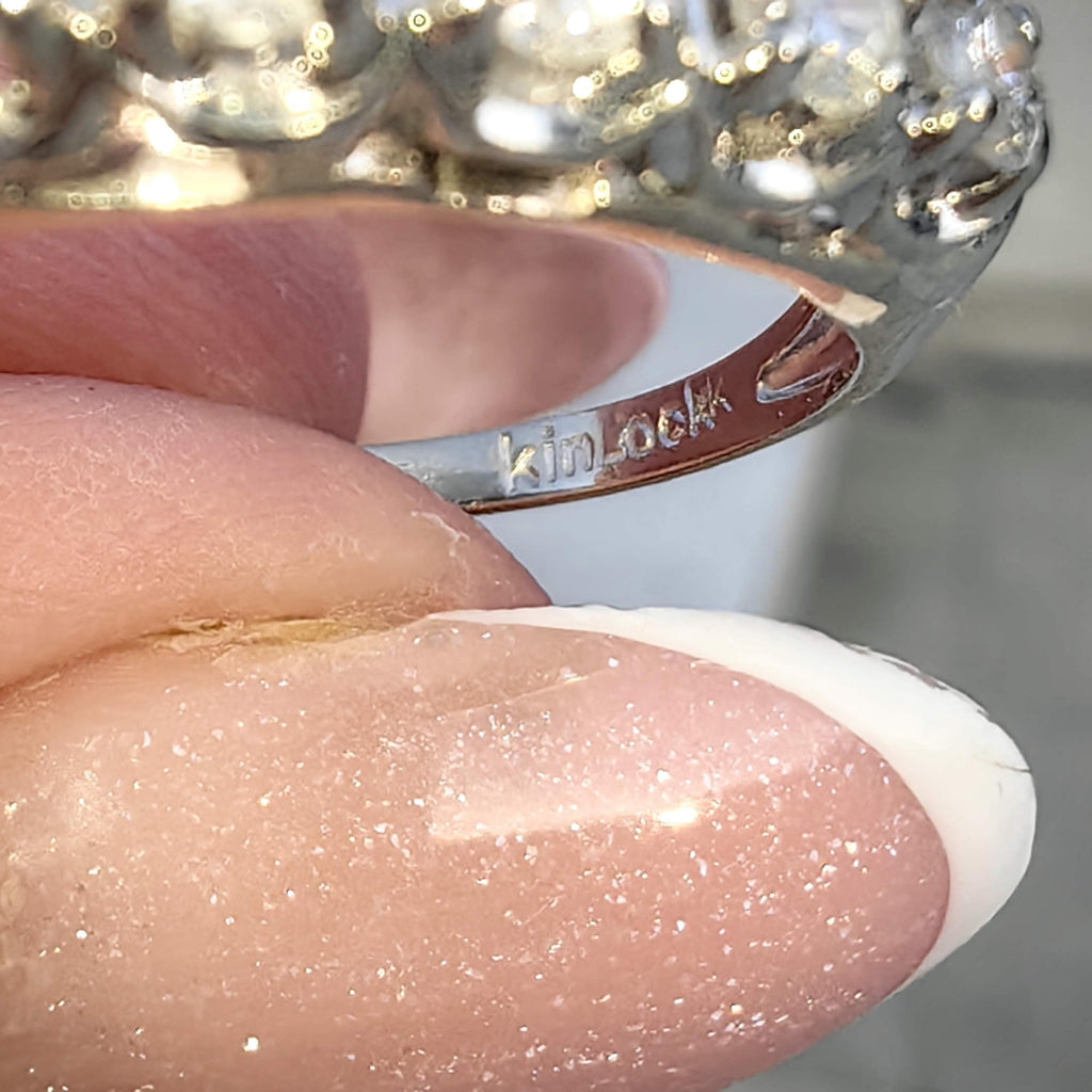 Diamond 14K White Gold Half Eternity Wedding Band Ring