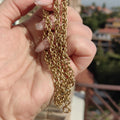 18k 750 Hallmarked Solid Yellow Gold Link Chain Handmade Elegant 46cm Necklace  Victorian Antique Gift for Her Present