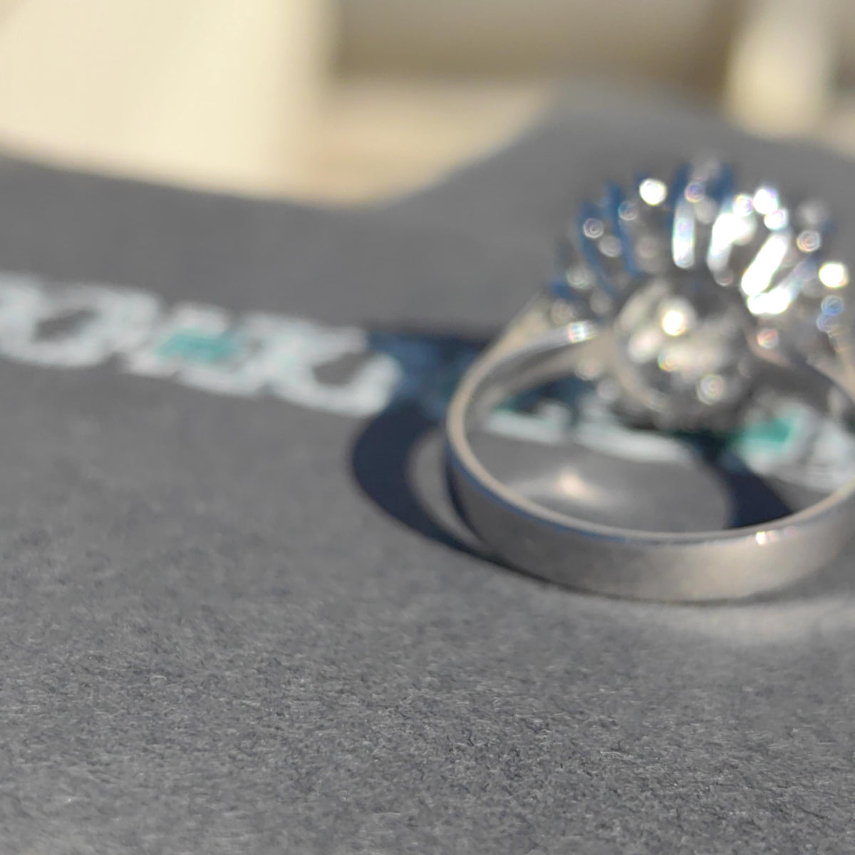14k White Gold Diamond Ring: Mid-Century Engagement, 0.80ct SI